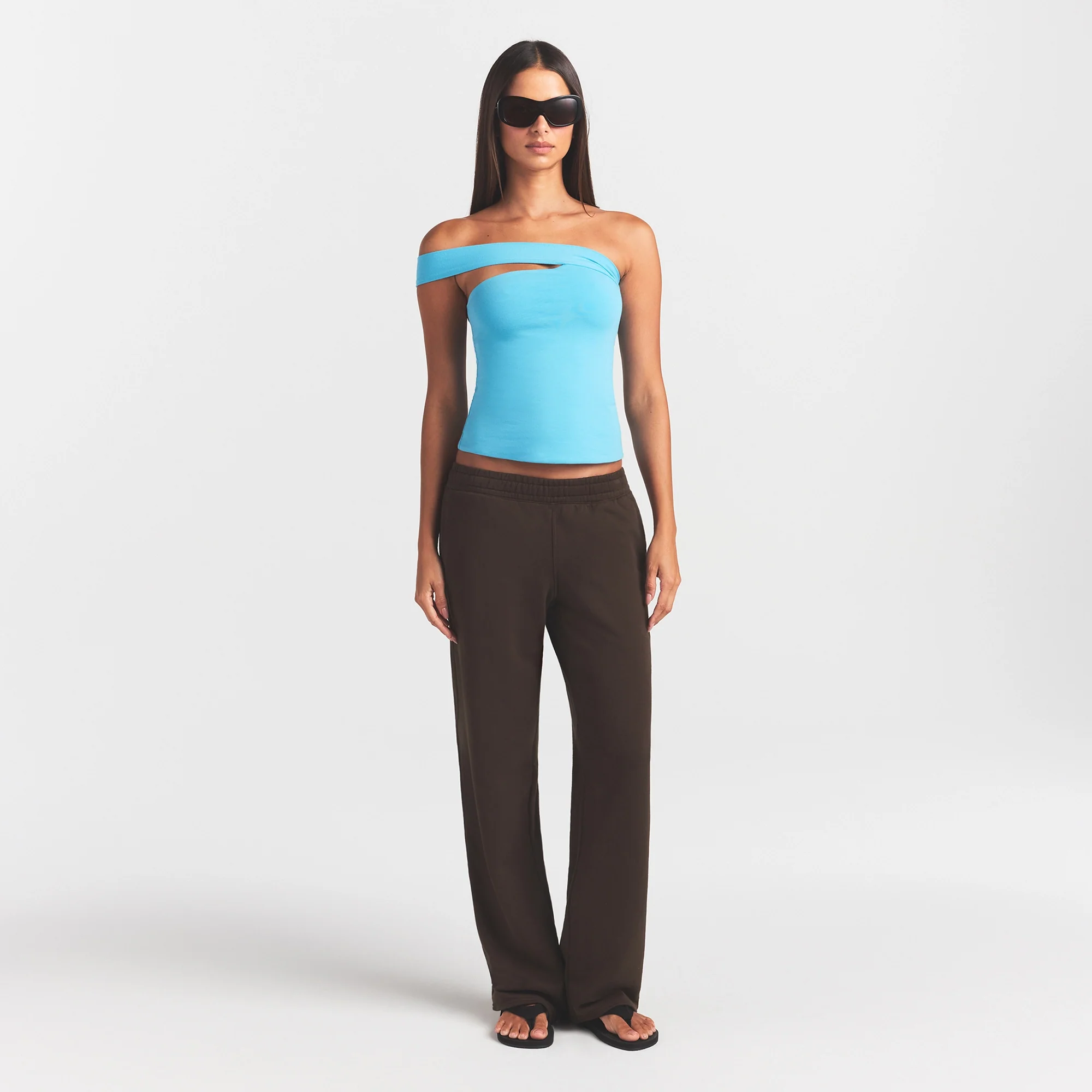FRENCH TERRY STRAIGHT LEG PANT | ESPRESSO - Image 2