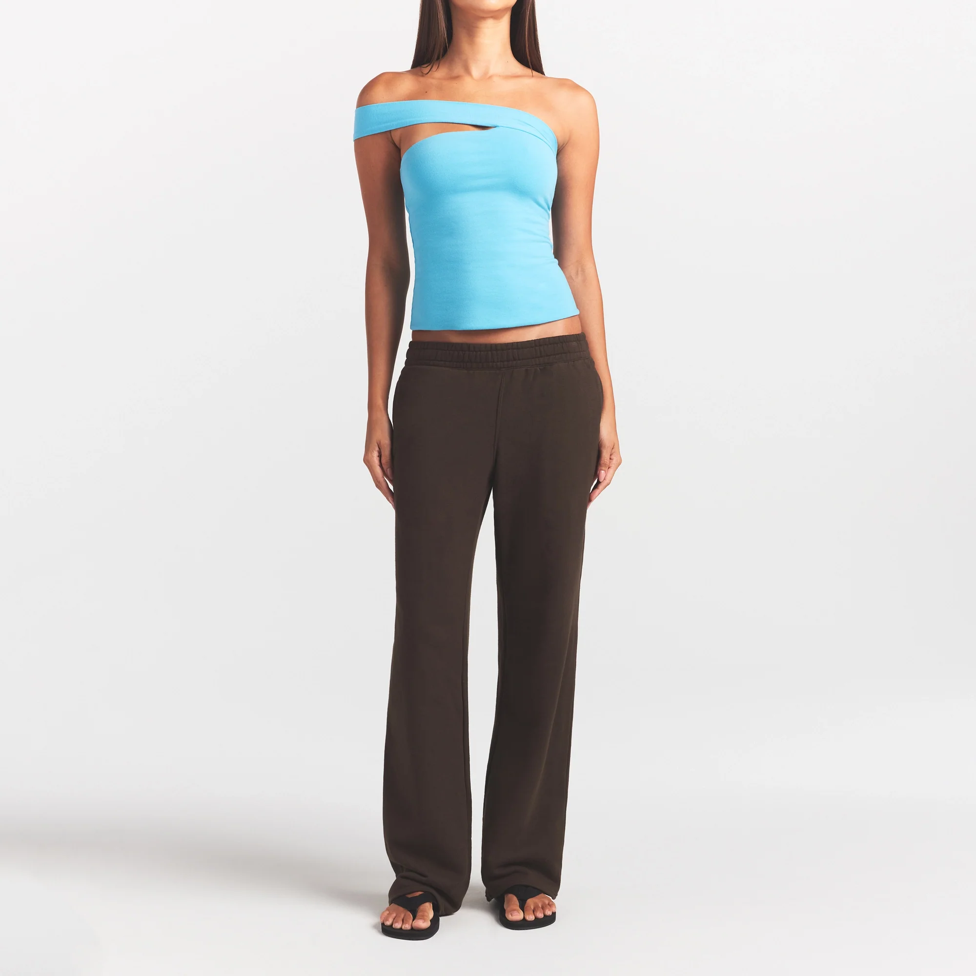 FRENCH TERRY STRAIGHT LEG PANT | ESPRESSO - Image 4