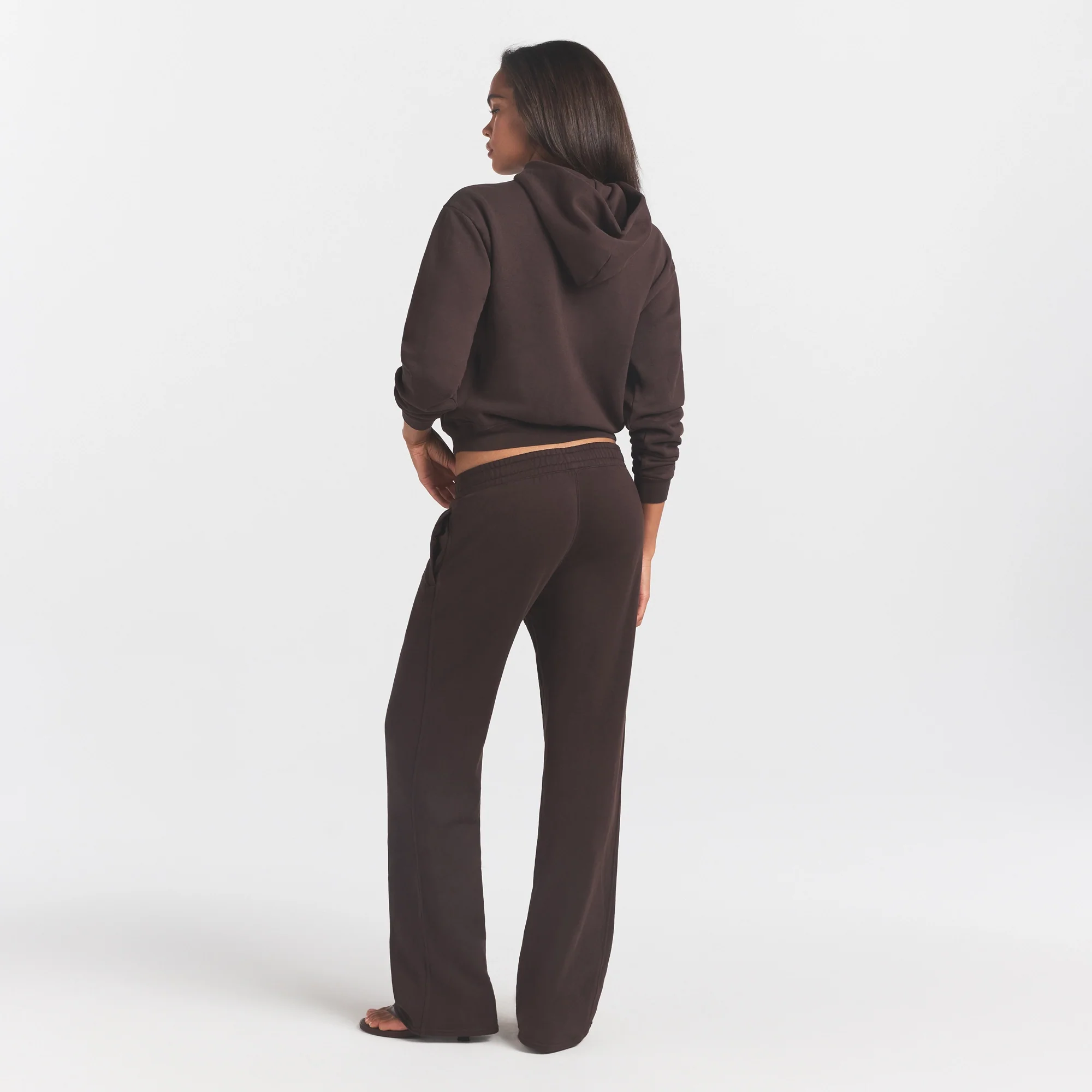 FRENCH TERRY ZIP UP HOODIE | ESPRESSO - Image 4