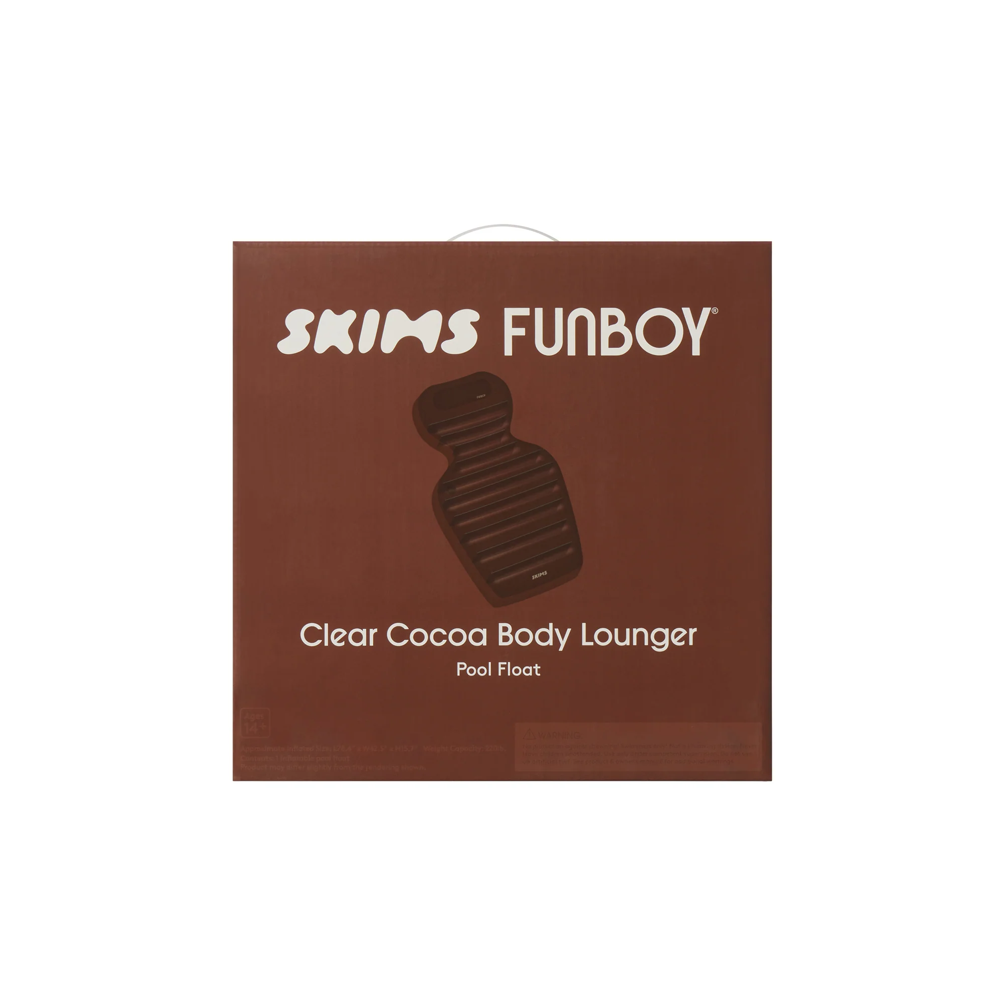 FUNBOY X SKIMS BODY LOUNGER POOL FLOAT | COCOA - Image 5