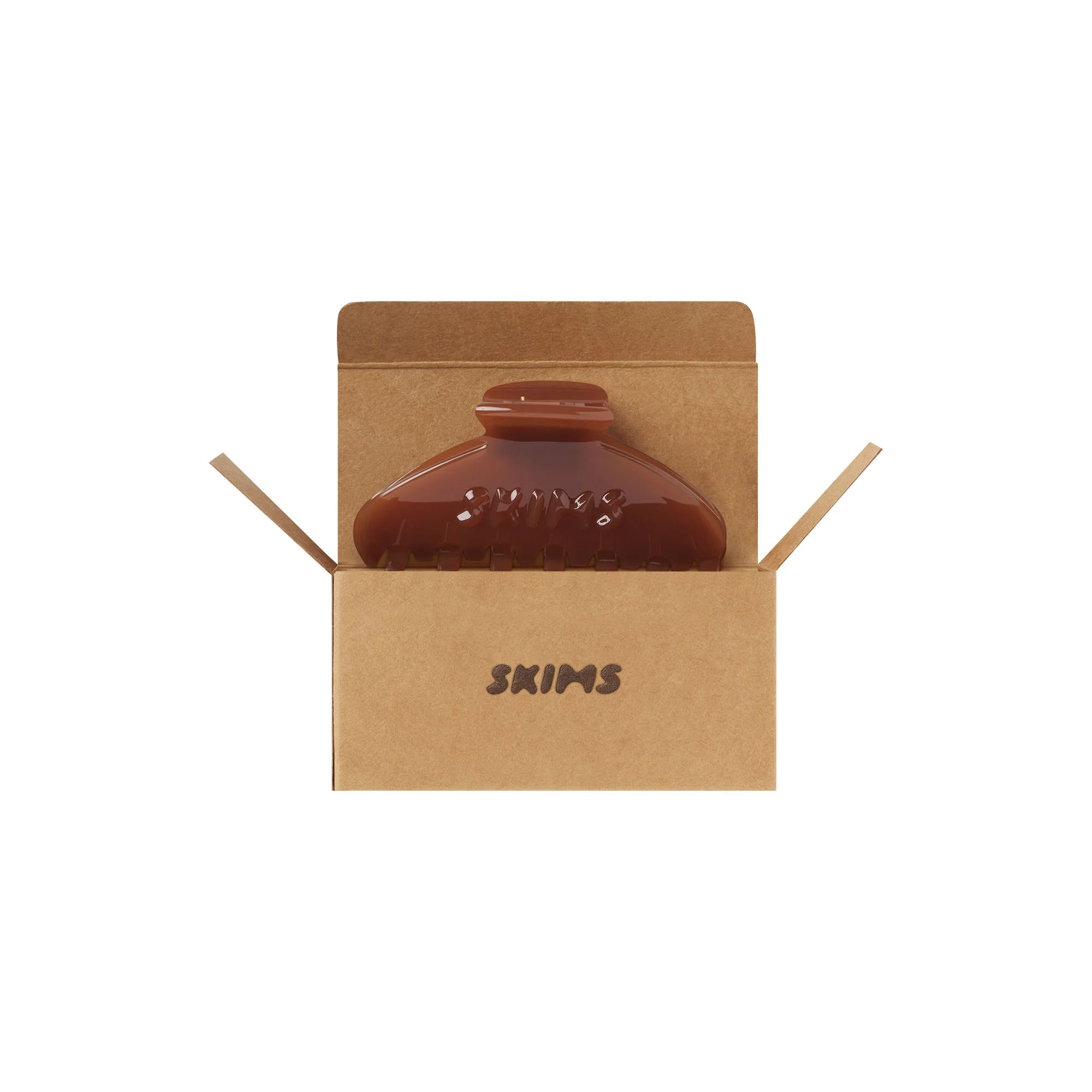 GETTING READY ACCESSORIES EMBOSSED LOGO CLAW CLIP | ALMOND - Image 2
