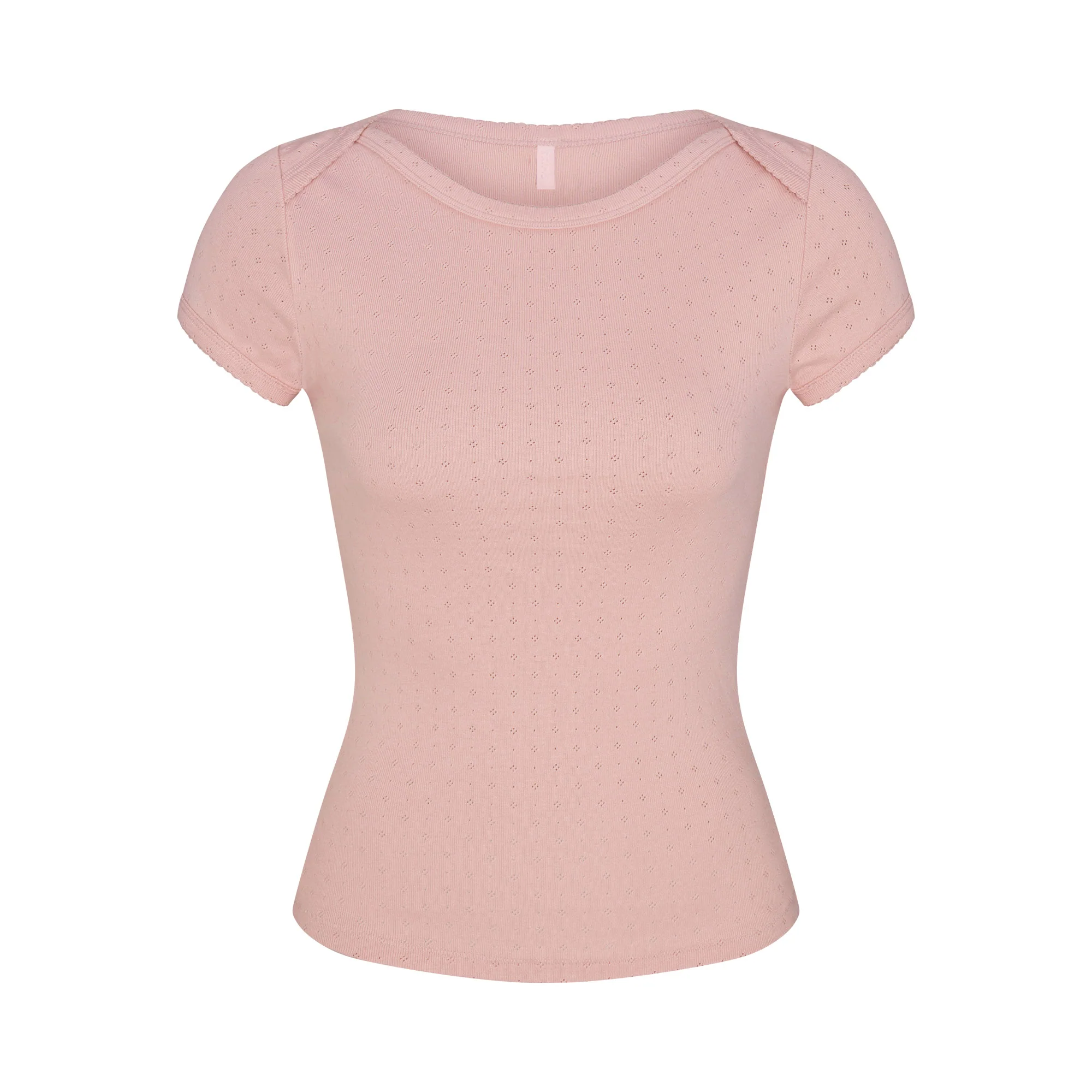 HEAVY POINTELLE BOATNECK TEE | MORGANITE