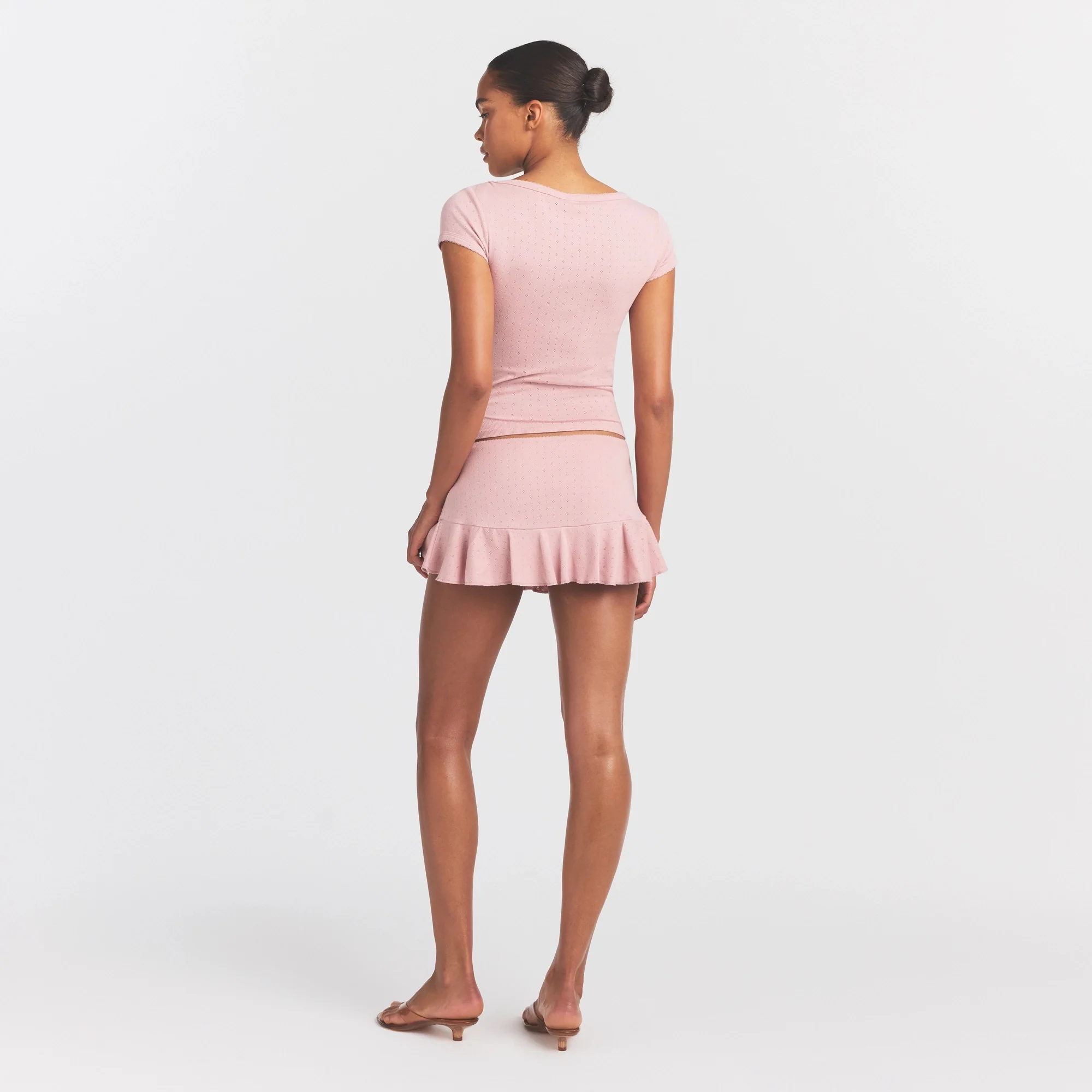 HEAVY POINTELLE BOATNECK TEE | MORGANITE - Image 5