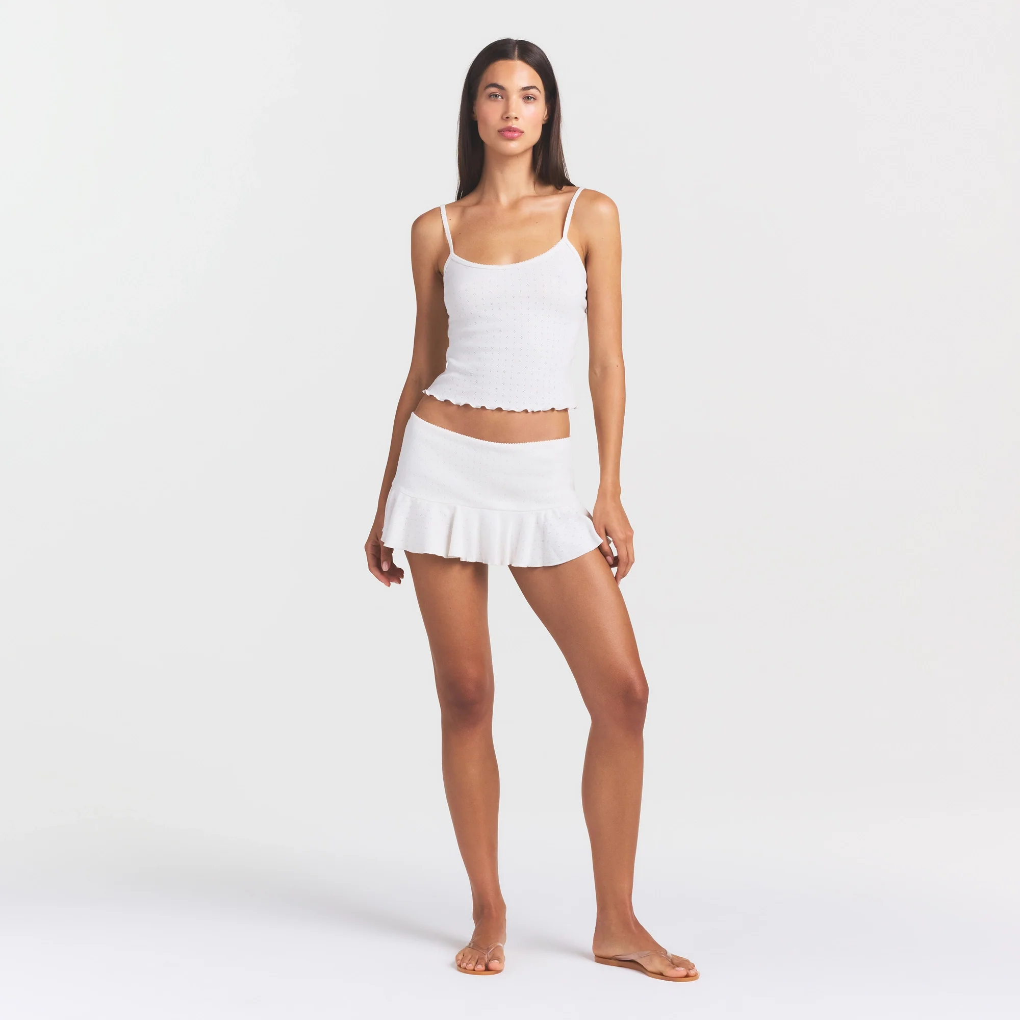 HEAVY POINTELLE CAMI | MARBLE - Image 2