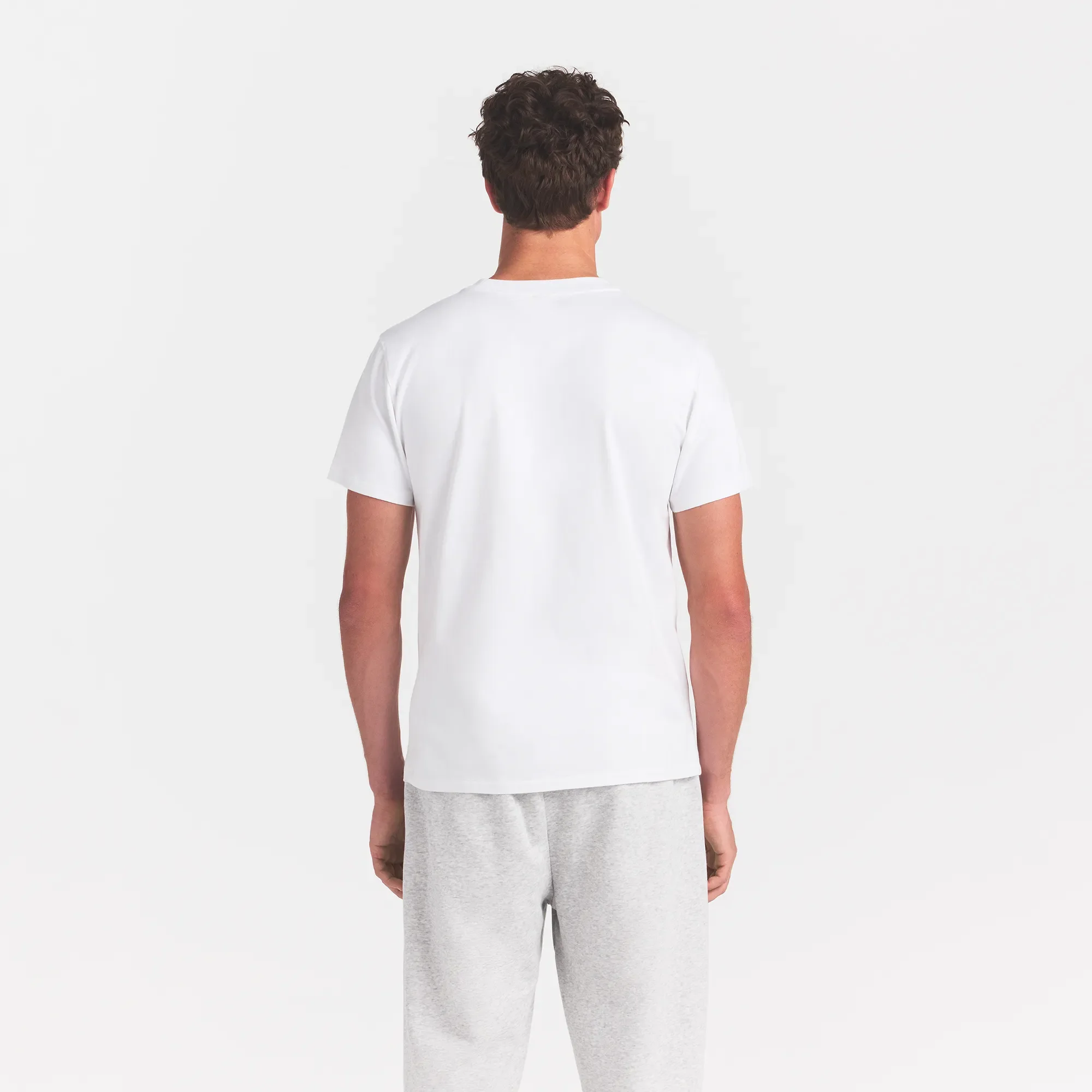 HEAVYWEIGHT COTTON MENS CLASSIC CREWNECK | CHALK - Image 4