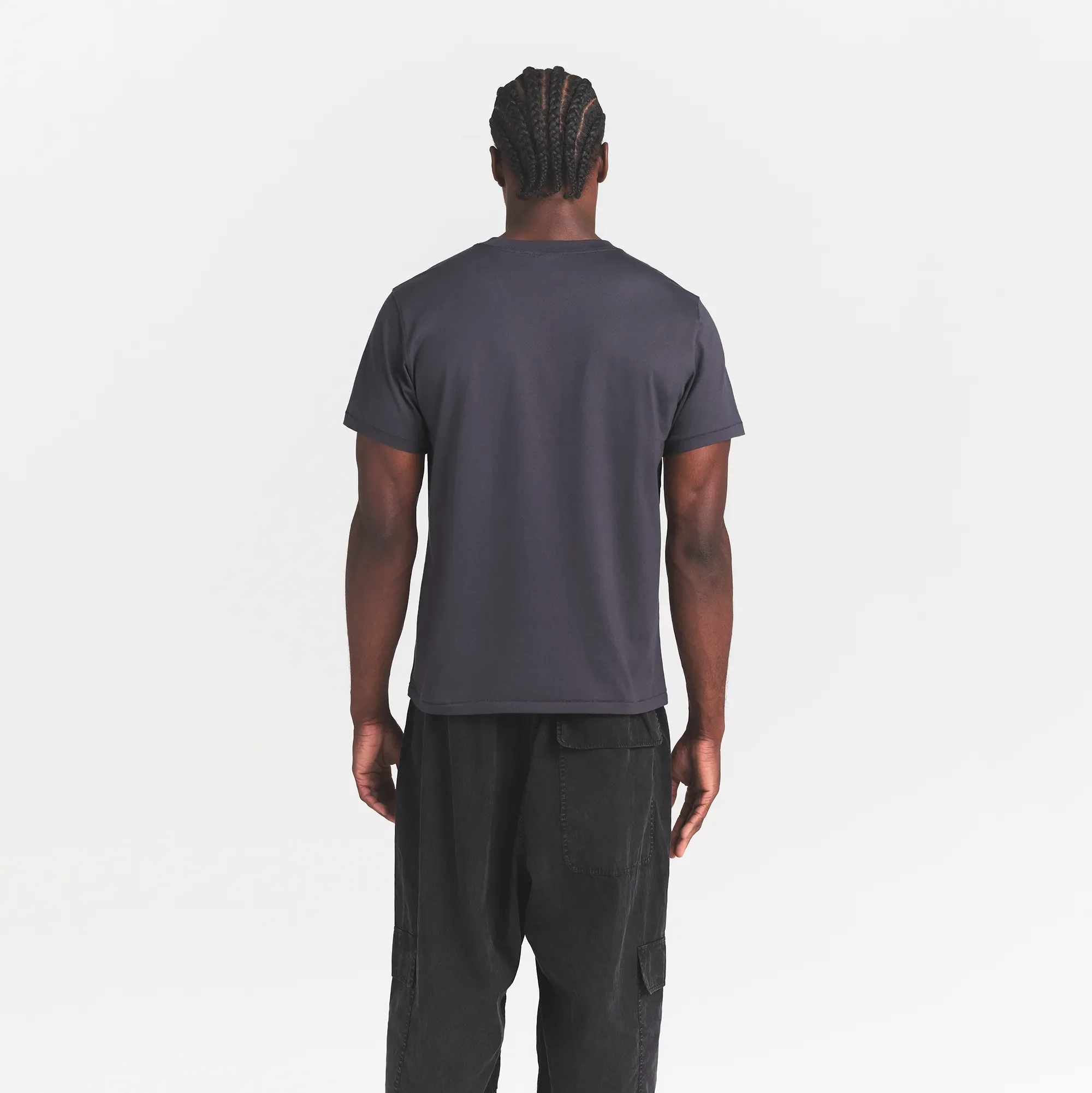 HEAVYWEIGHT COTTON MENS CLASSIC CREWNECK | RAVEN - Image 4