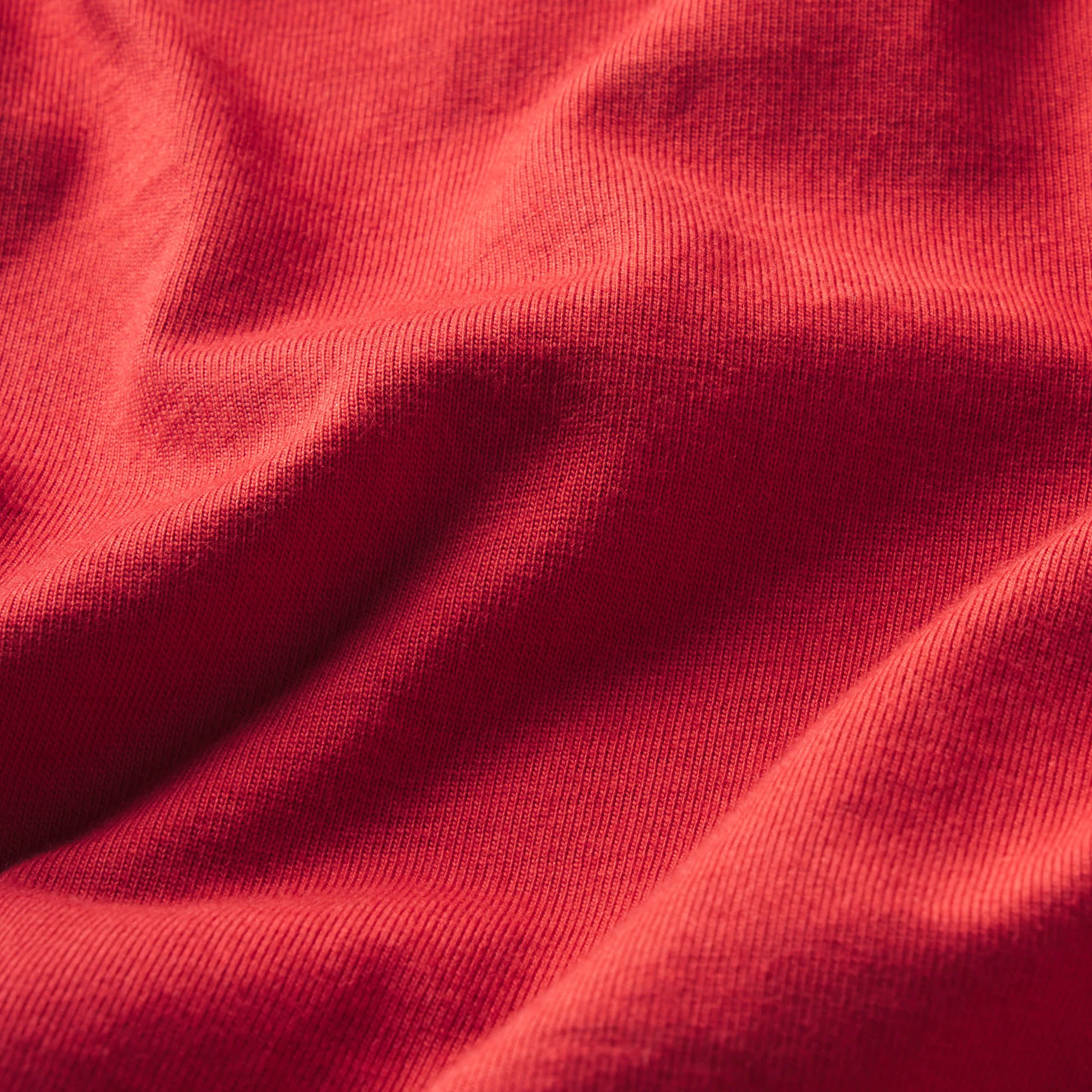 HEAVYWEIGHT COTTON MENS RELAXED CROPPED CREWNECK | WASHED RED - Image 5