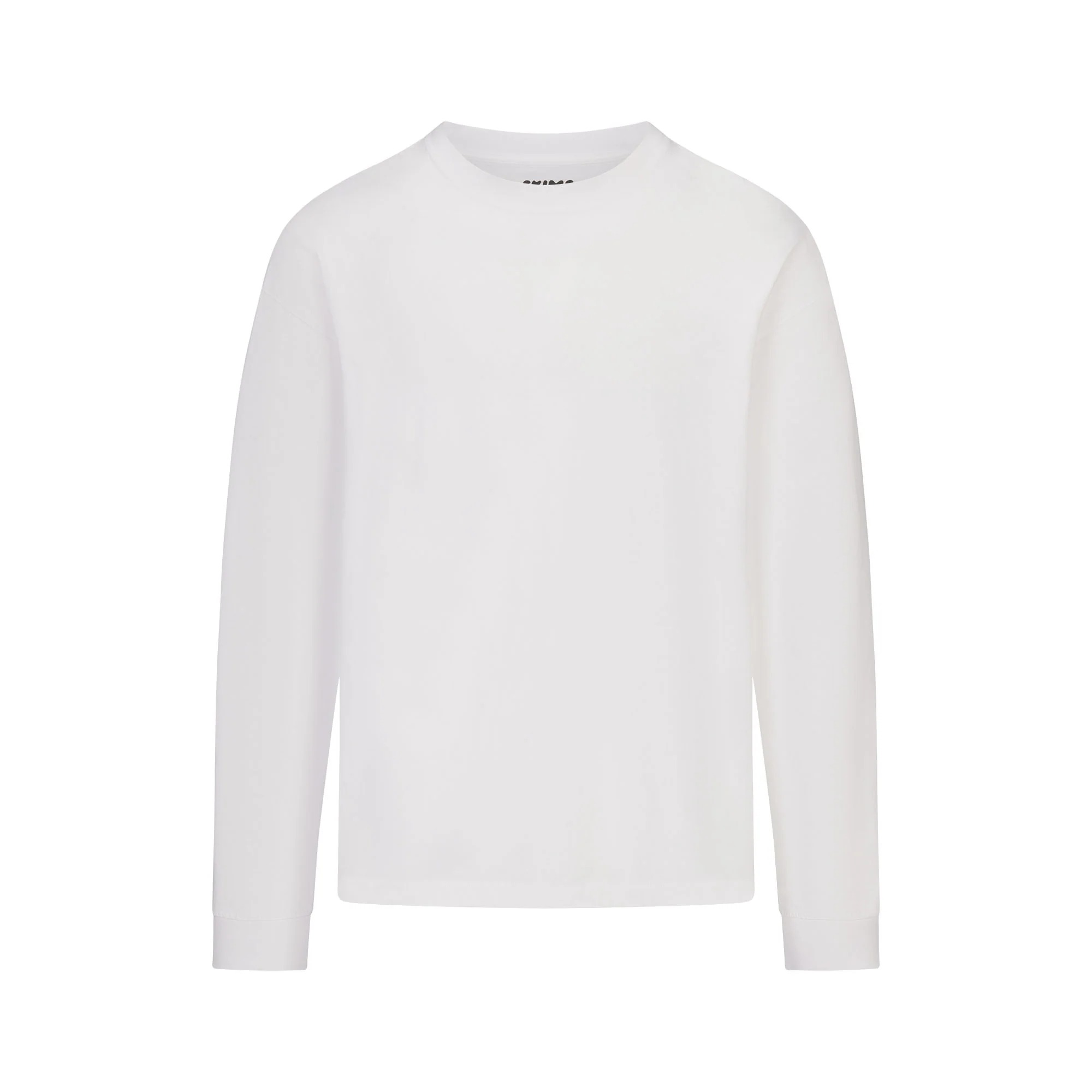 HEAVYWEIGHT COTTON MENS RELAXED LONG SLEEVE T-SHIRT | CHALK