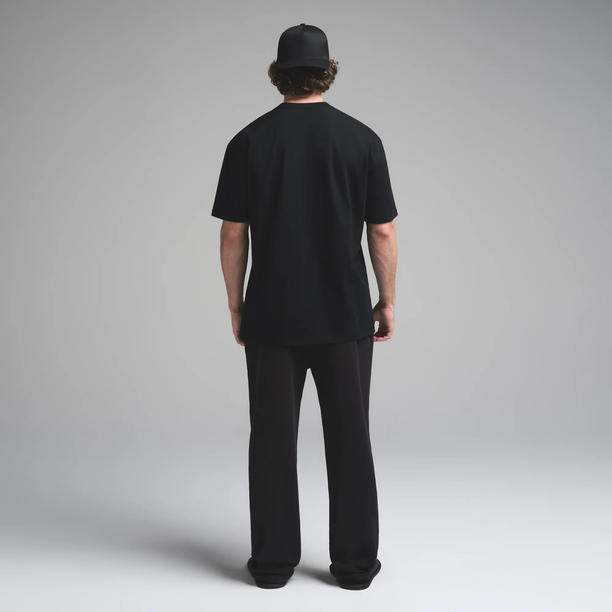 HEAVYWEIGHT COTTON MENS RELAXED T-SHIRT | OBSIDIAN - Image 5