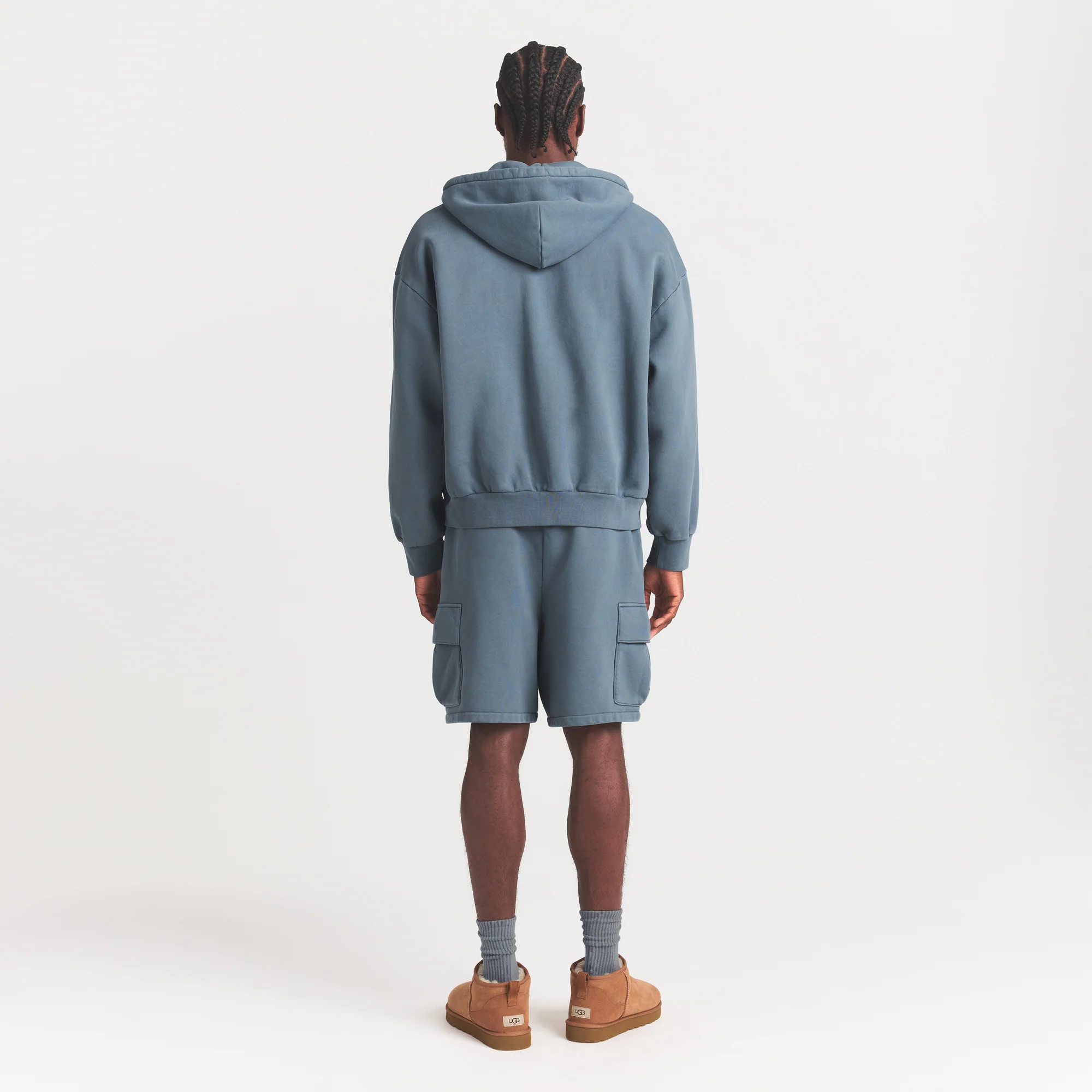 HEAVYWEIGHT FLEECE MENS CARGO SHORT | KYANITE - Image 5