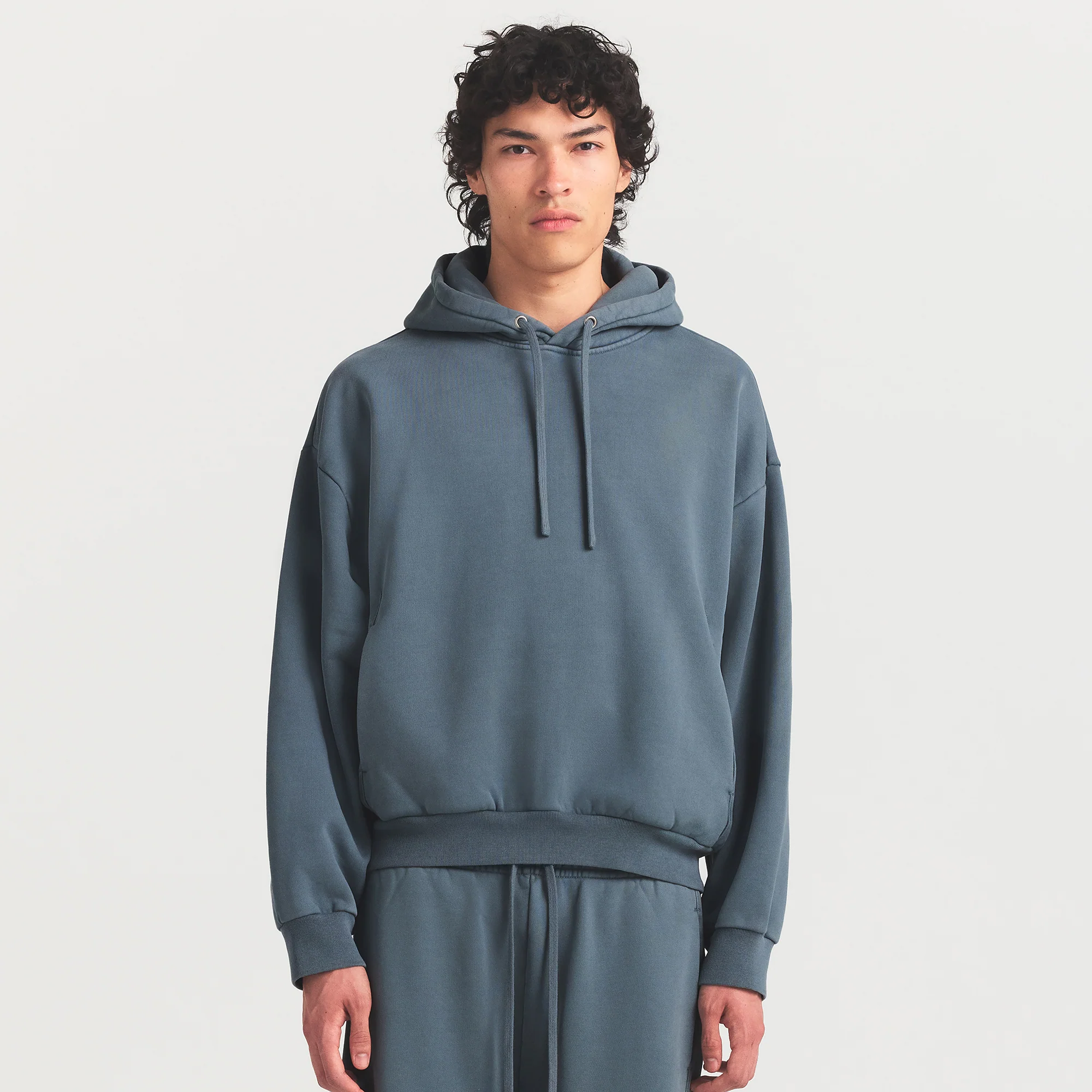 HEAVYWEIGHT FLEECE MENS HOODIE | KYANITE - Image 3
