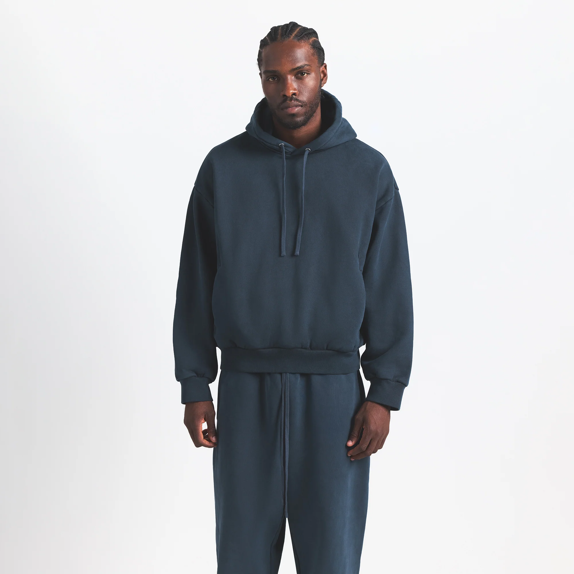 HEAVYWEIGHT FLEECE MENS HOODIE | NAVY - Image 3