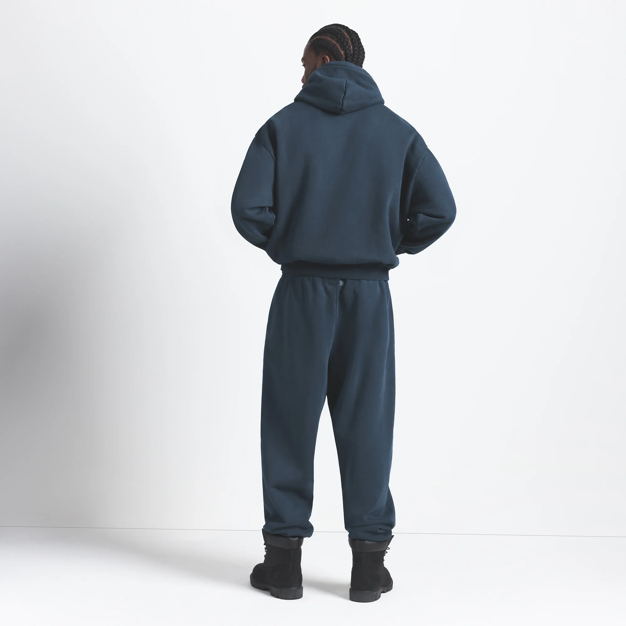 HEAVYWEIGHT FLEECE MENS HOODIE | NAVY - Image 5