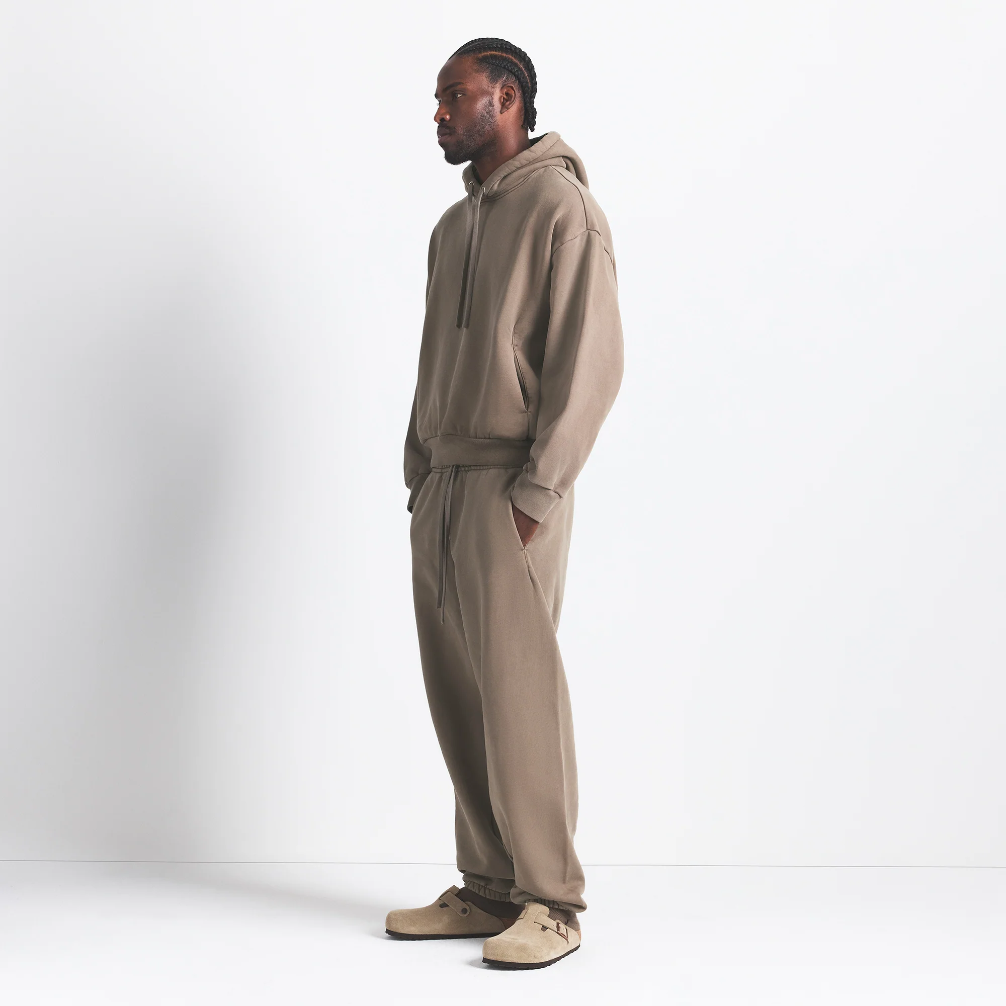HEAVYWEIGHT FLEECE MENS JOGGER | TRUFFLE - Image 5