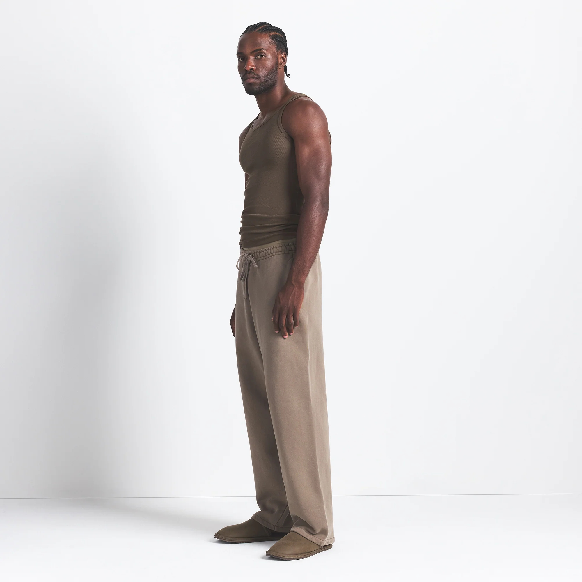 HEAVYWEIGHT FLEECE MENS STRAIGHT LEG PANT | TRUFFLE - Image 5