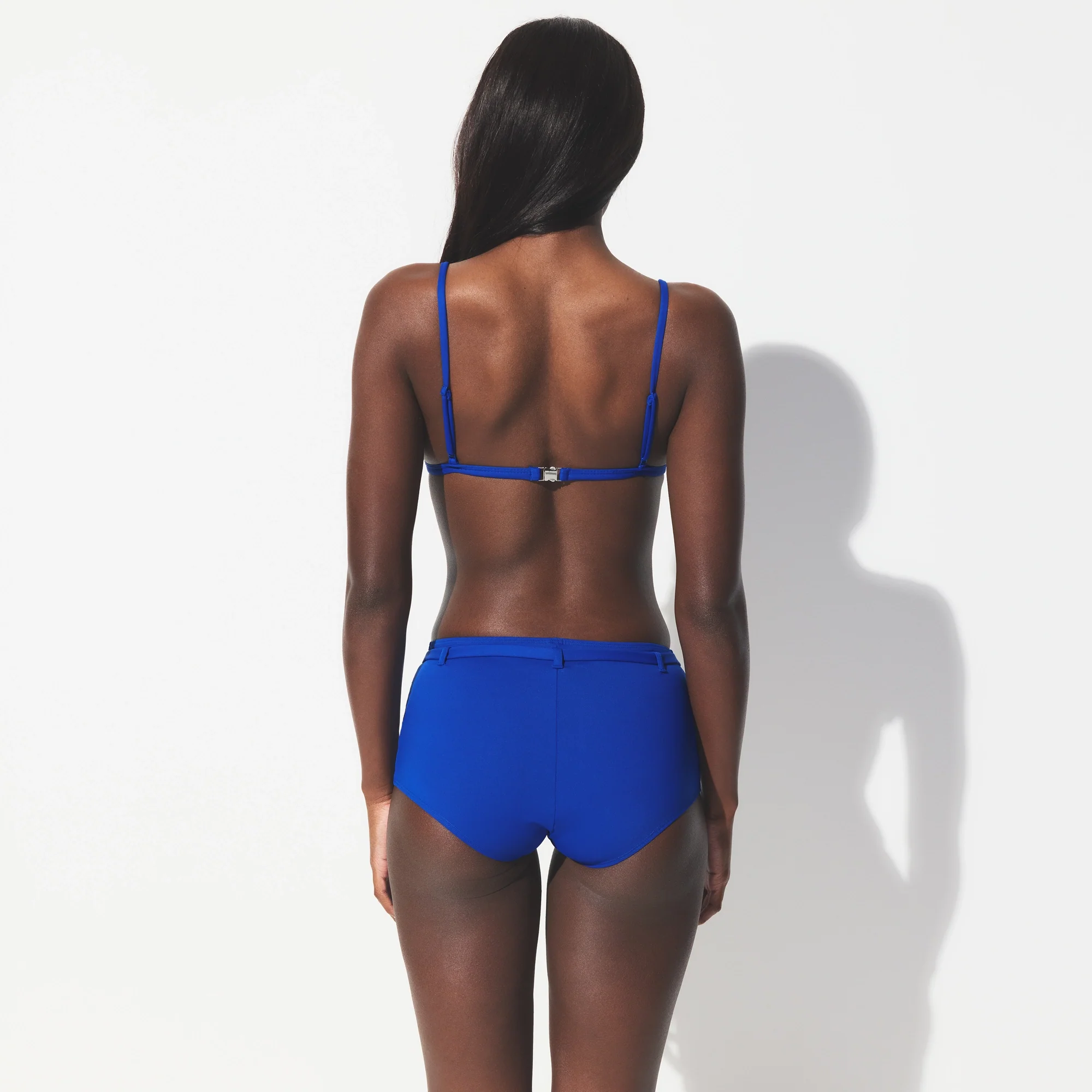 ICONIC SWIM BELTED BOY SHORT BIKINI BOTTOM | COBALT - Image 5