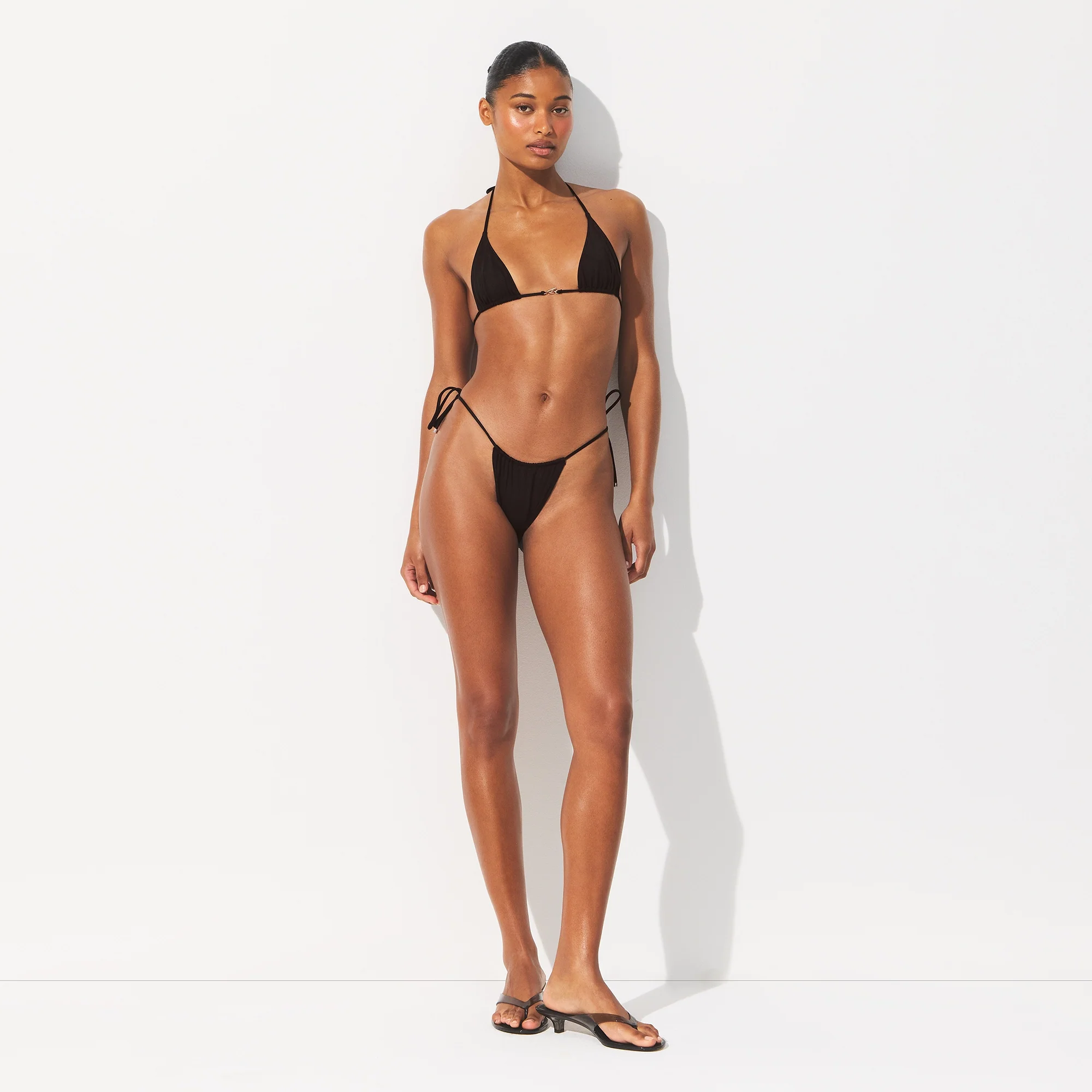 ICONIC SWIM HARDWARE TRIANGLE BIKINI TOP | OBSIDIAN - Image 2