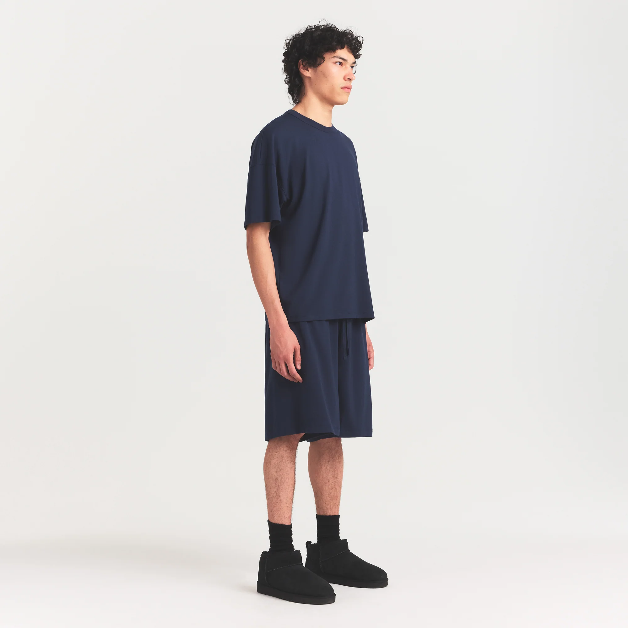 JERSEY LOUNGE MENS OVERSIZED T-SHIRT | NAVY - Image 2