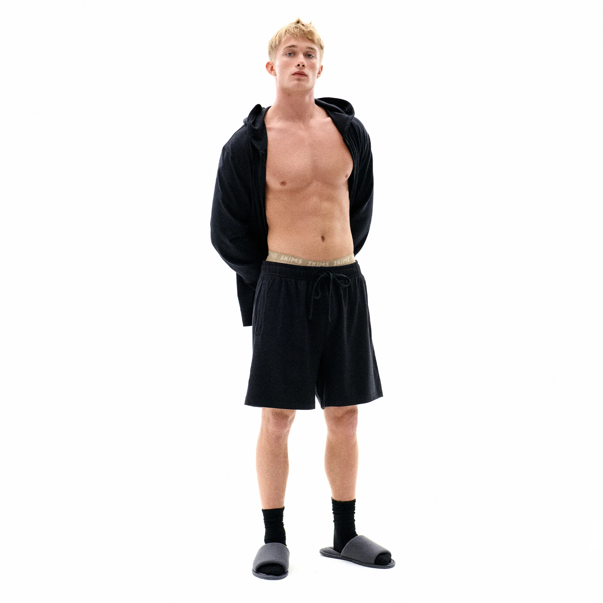 JERSEY LOUNGE MENS RELAXED SHORT | OBSIDIAN - Image 5