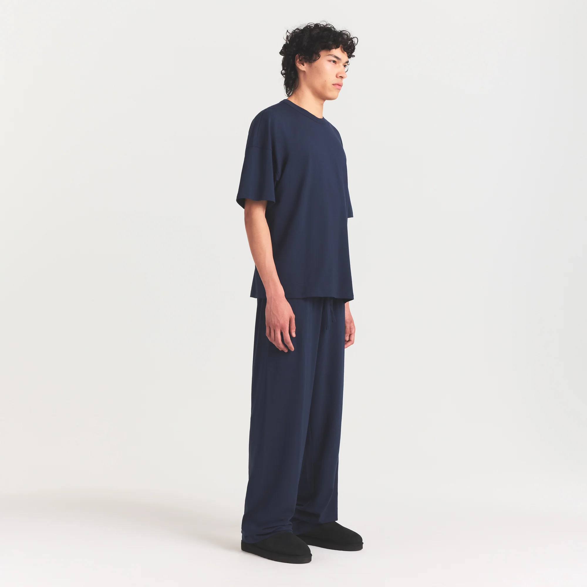 JERSEY LOUNGE MENS RELAXED STRAIGHT LEG PANT | NAVY - Image 3