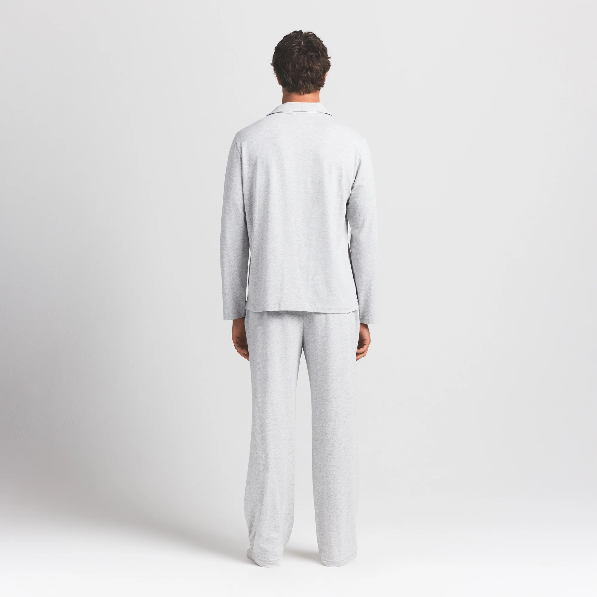 JERSEY SLEEP MENS SLEEP SET | LIGHT HEATHER GREY - Image 4