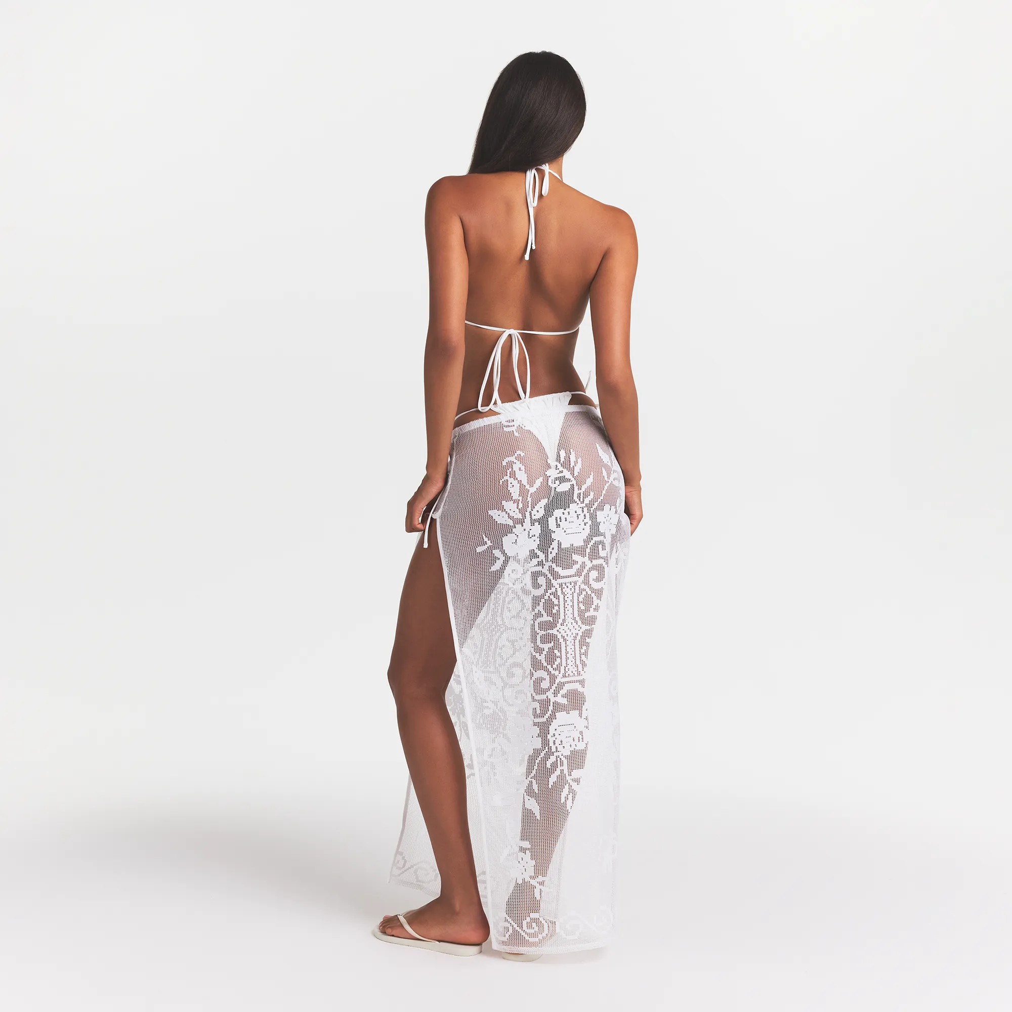 LACE COVER-UPS LONG SKIRT | SNOW - Image 4
