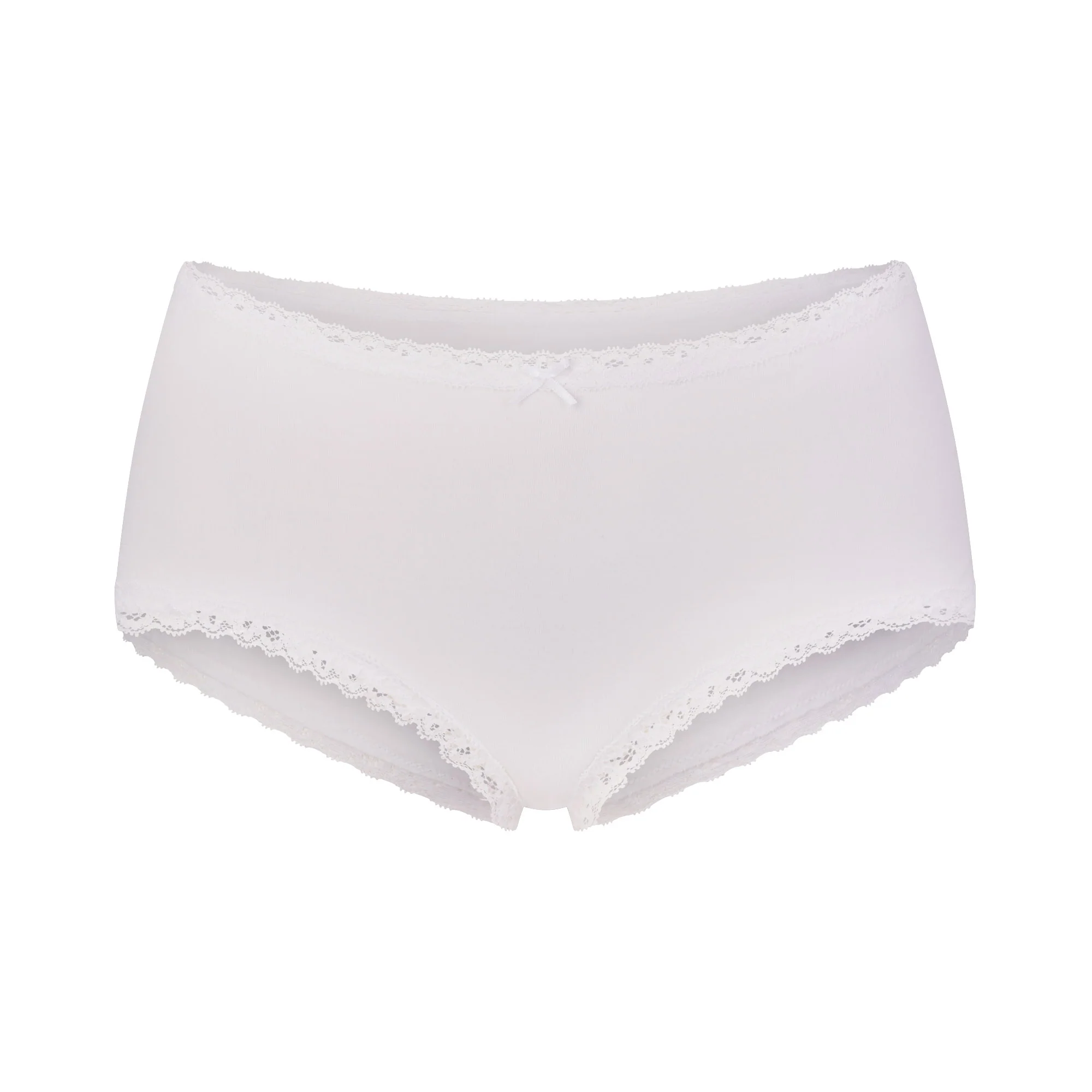 LIGHTWEIGHT COTTON LACE BOY SHORT | SNOW