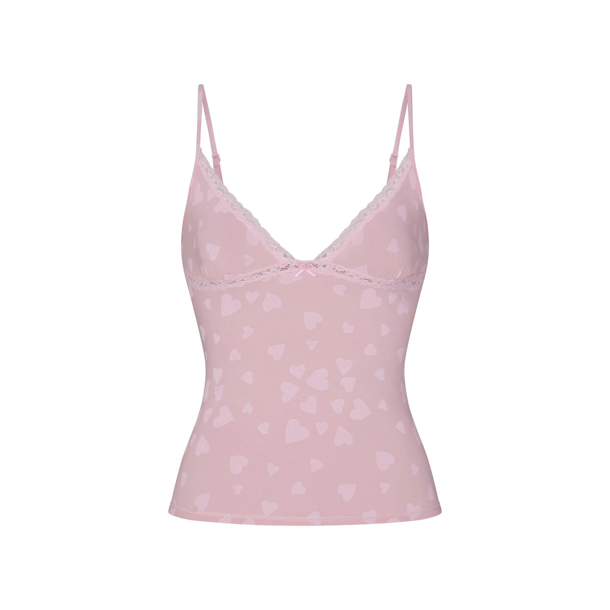 LIGHTWEIGHT COTTON LACE CAMI AND BOY SHORT SET | HALITE CLUSTERED HEARTS - Image 7