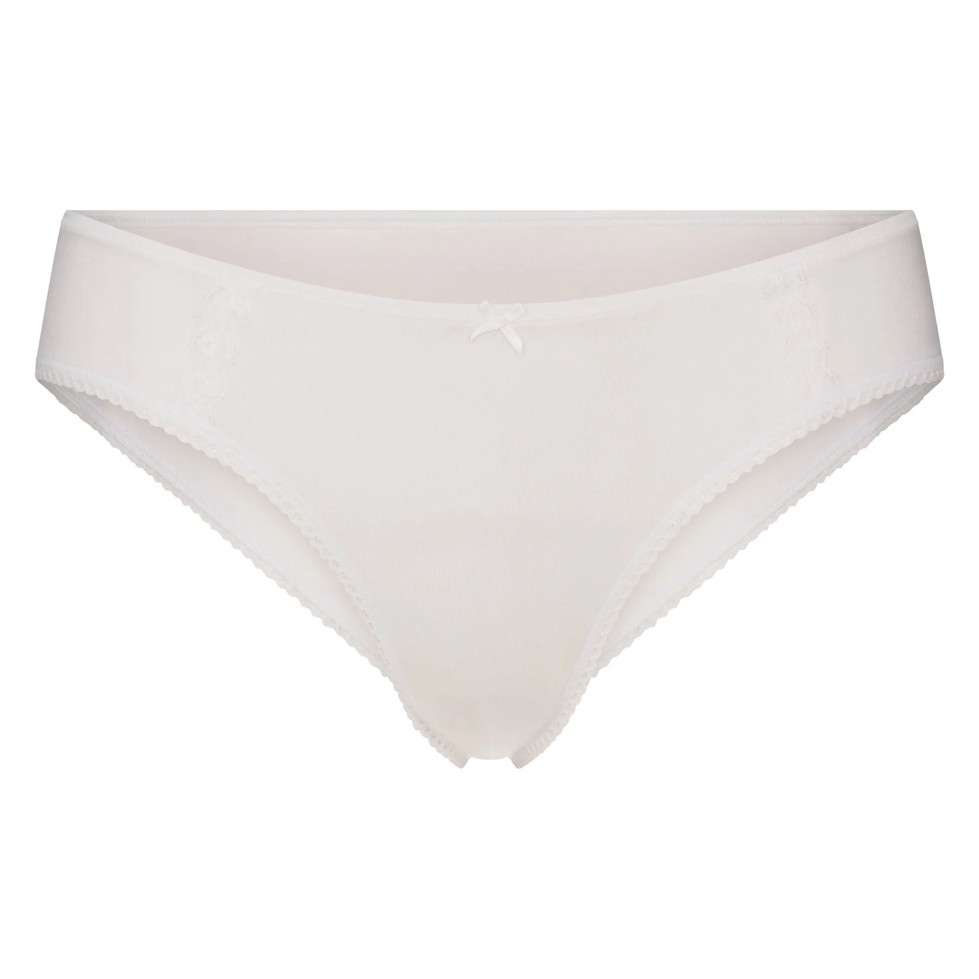 LIGHTWEIGHT COTTON LACE HIPSTER | SNOW