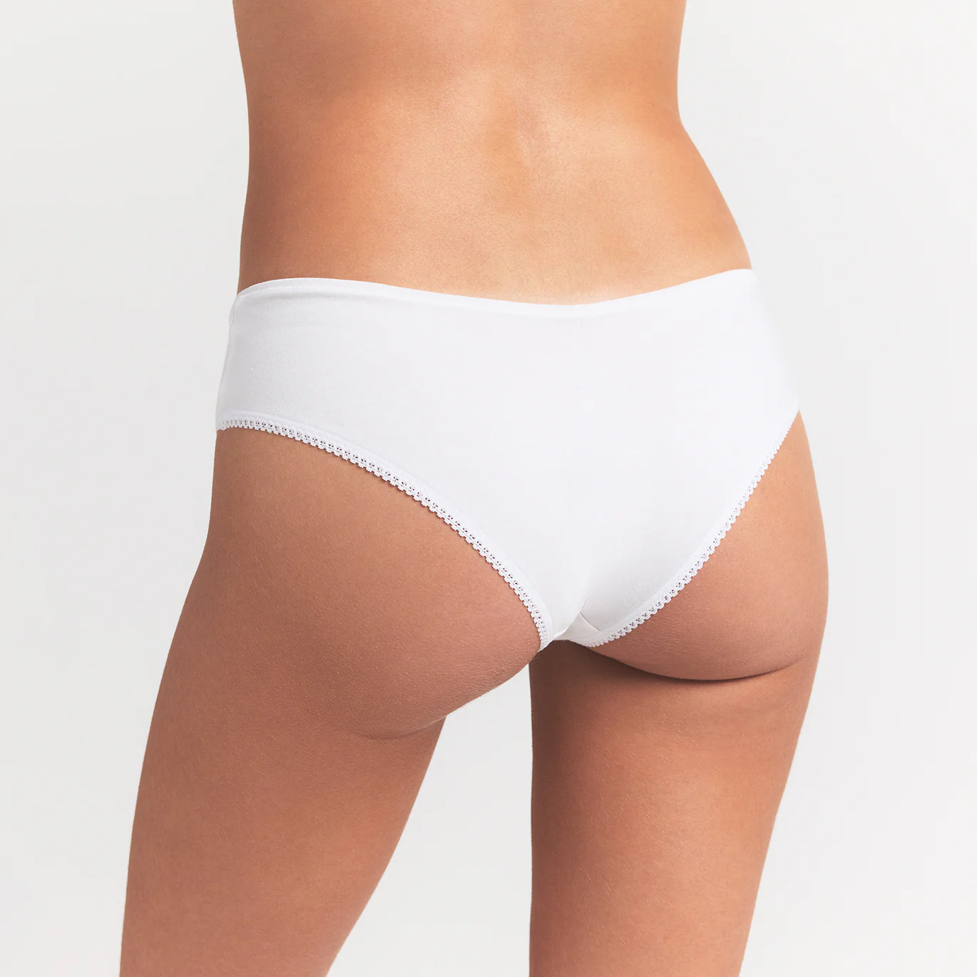 LIGHTWEIGHT COTTON LACE HIPSTER | SNOW - Image 4