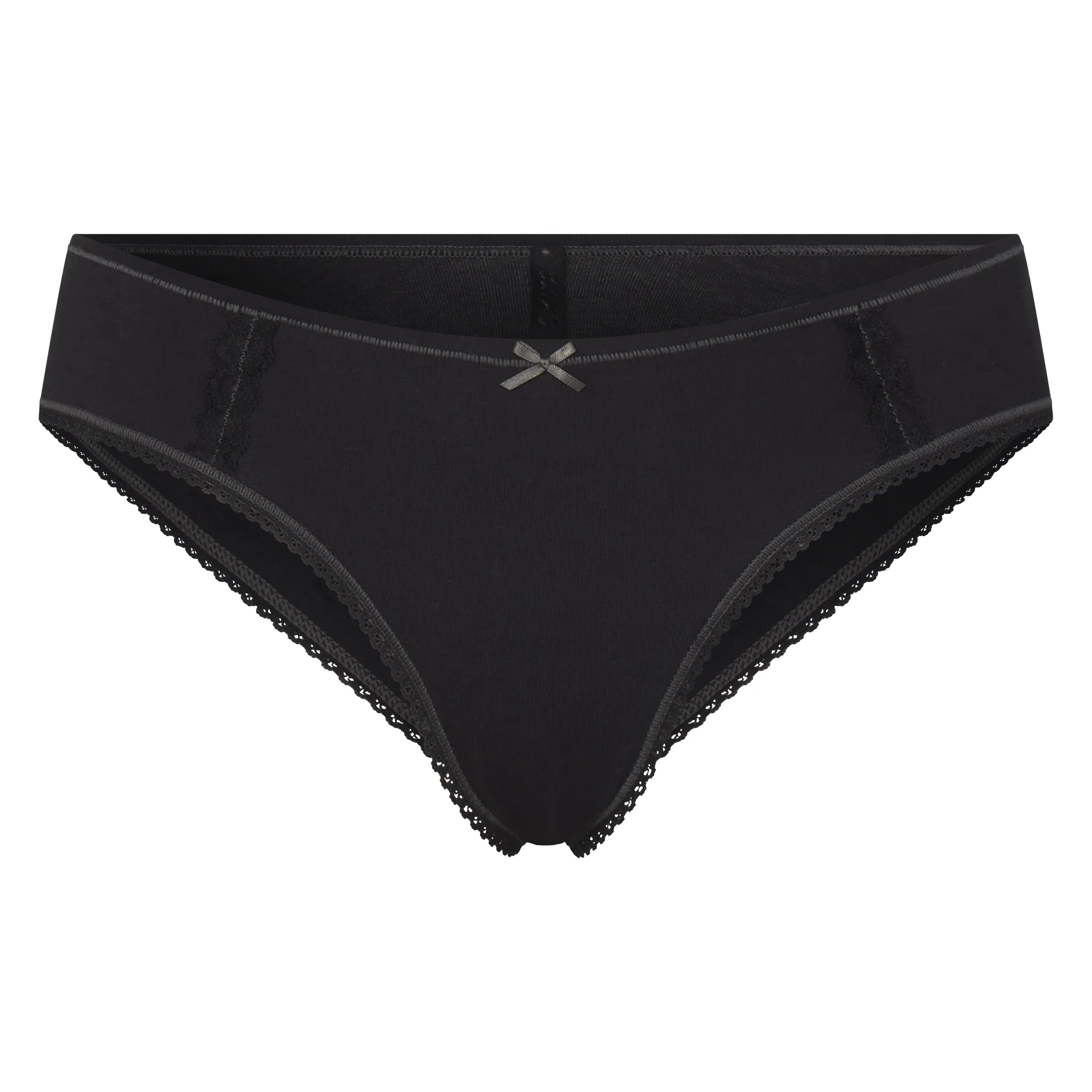 LIGHTWEIGHT COTTON LACE HIPSTER | SOOT TONAL