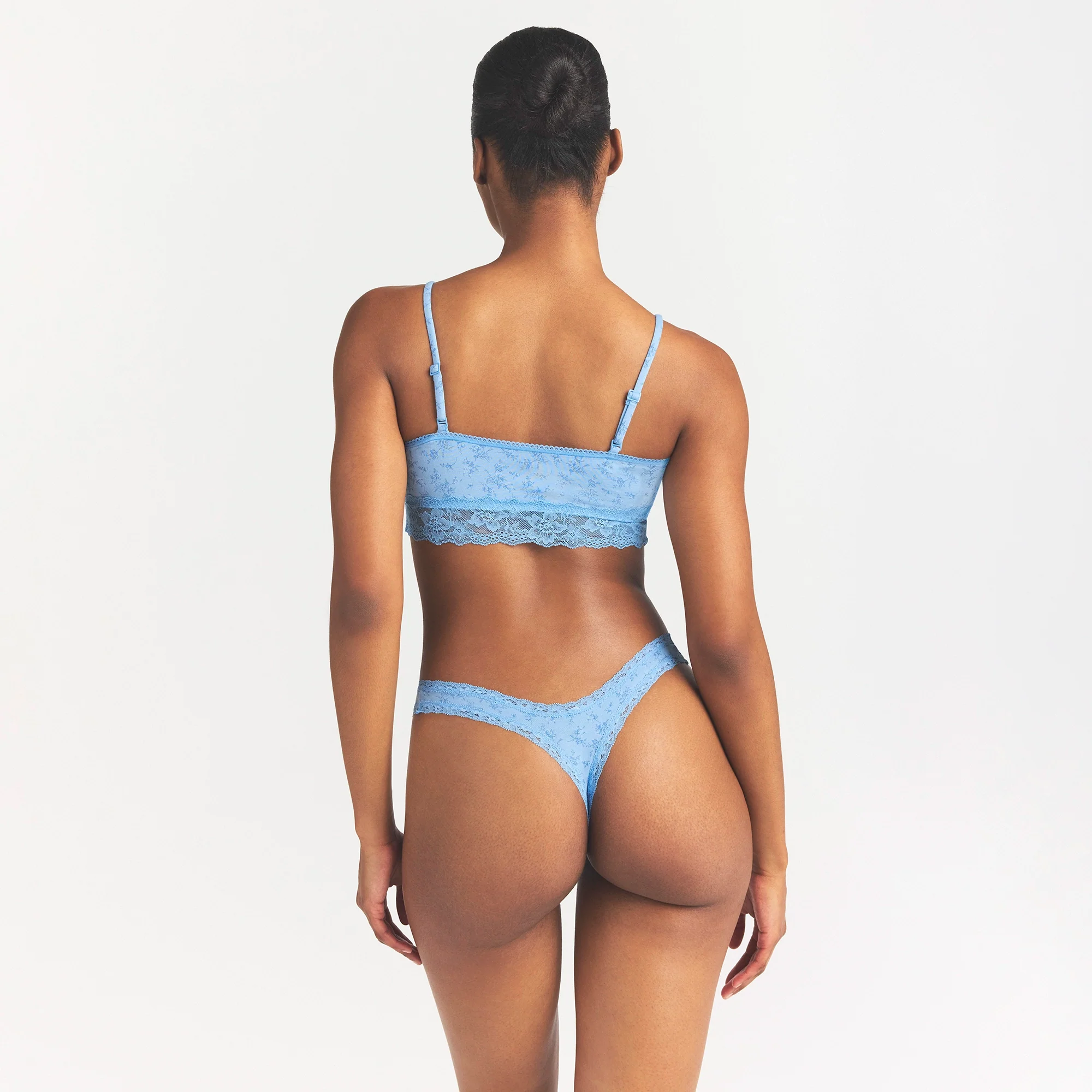 LIGHTWEIGHT COTTON LACE THONG | SURF DAINTY FLORAL PRINT - Image 4