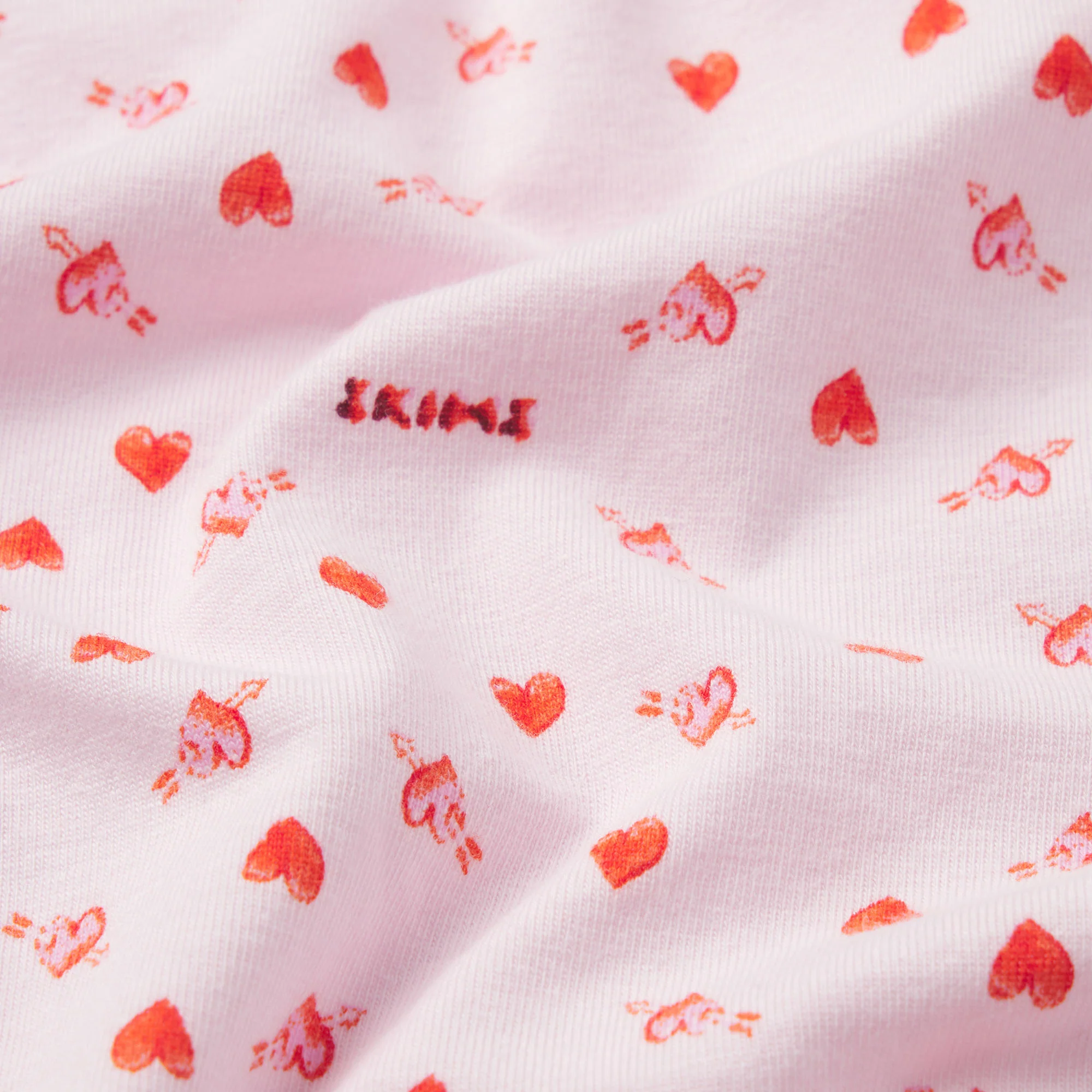 LIGHTWEIGHT COTTON LOGO PICOT STRING BIKINI | BABY PINK ARROWED HEARTS - Image 7