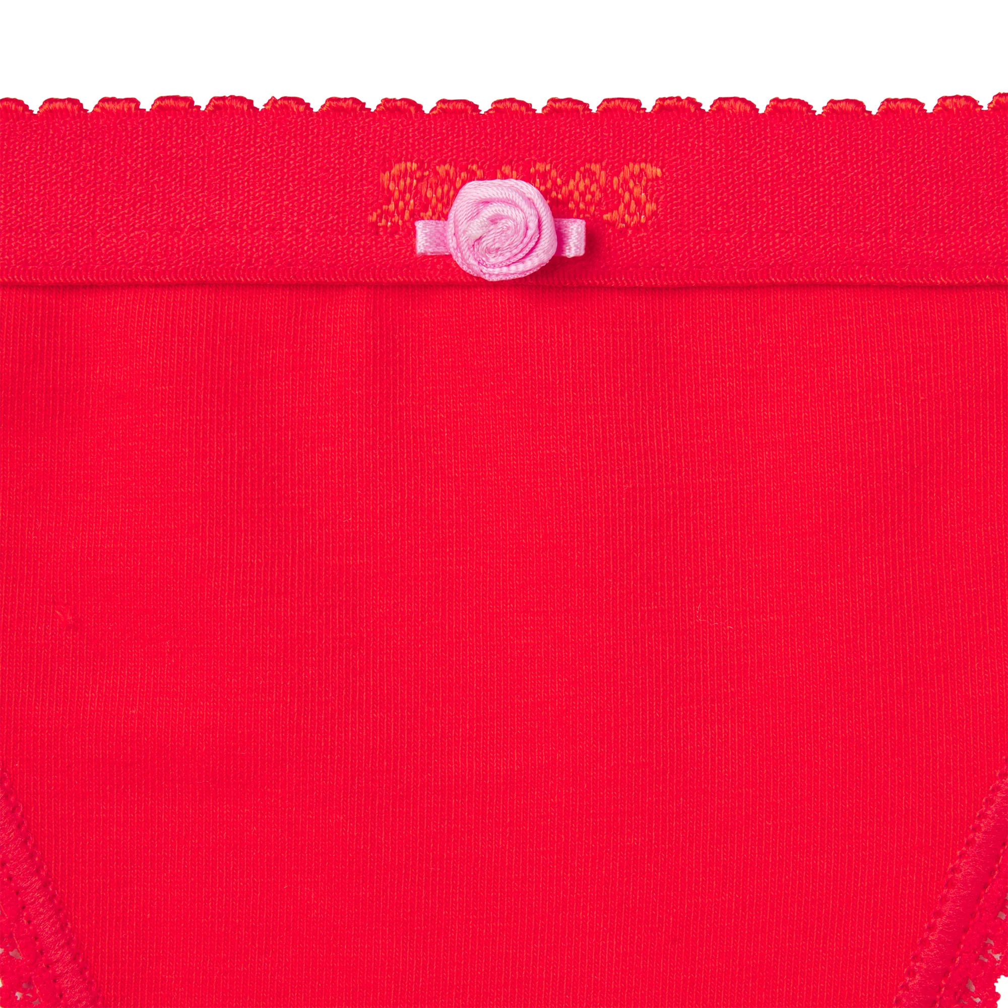 LIGHTWEIGHT COTTON LOGO PICOT THONG | RUBY TONAL - Image 5