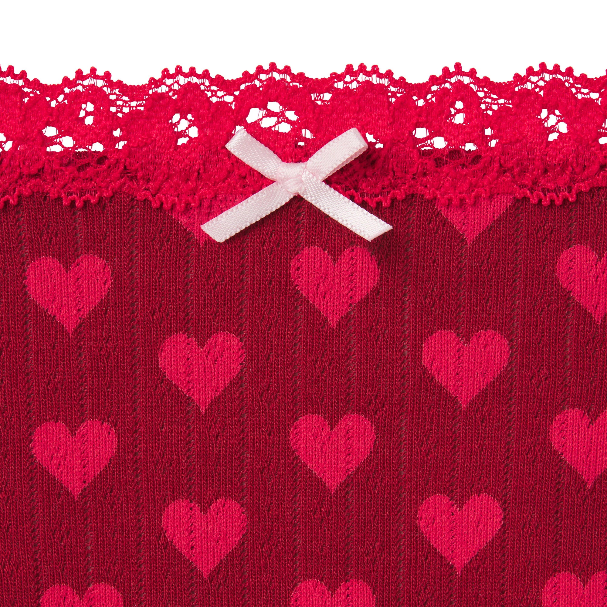 LIGHTWEIGHT COTTON POINTELLE LACE STRING THONG | BRICK HEART HALFDROP - Image 5
