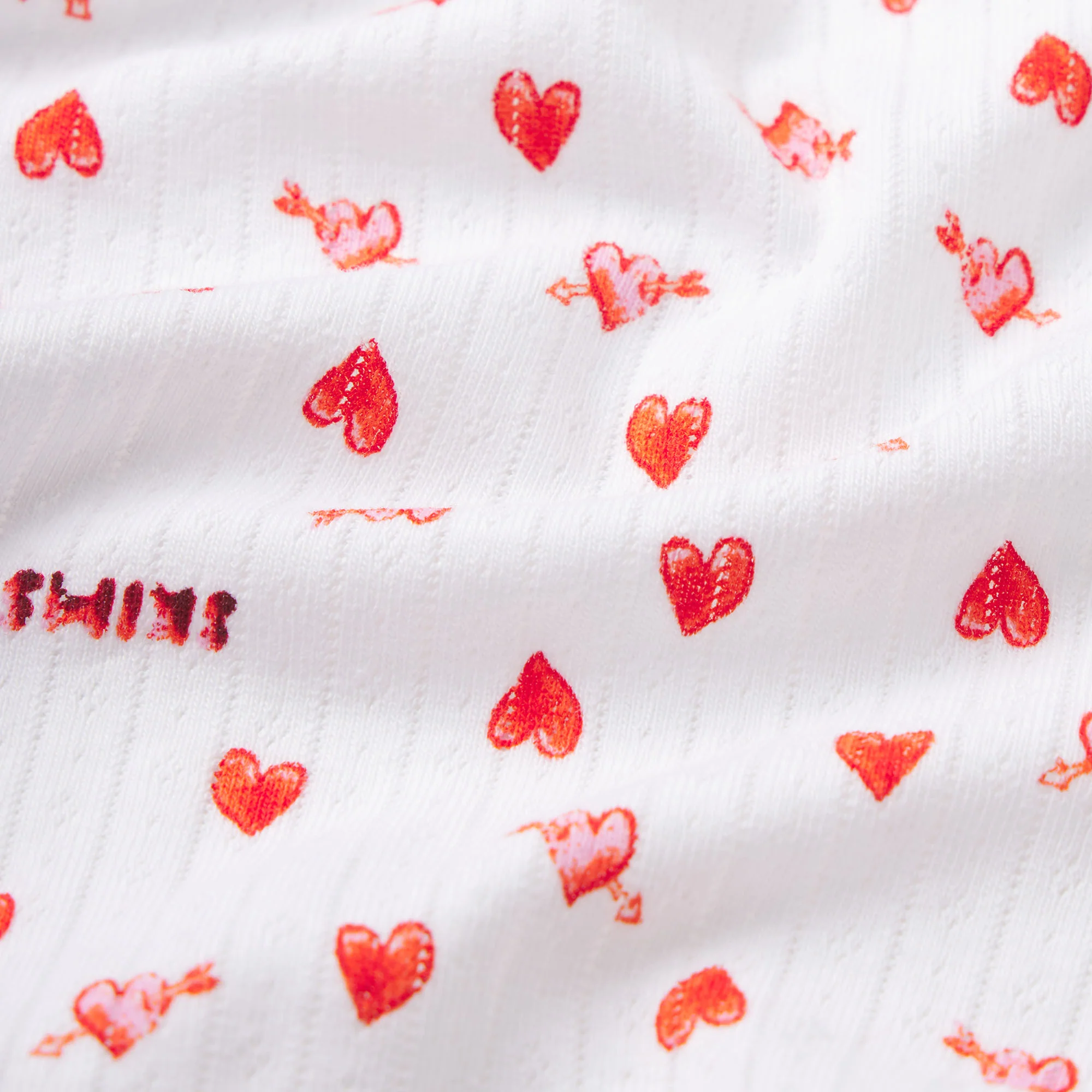 LIGHTWEIGHT COTTON POINTELLE SCOOP BRALETTE | SNOW ARROWED HEARTS - Image 5