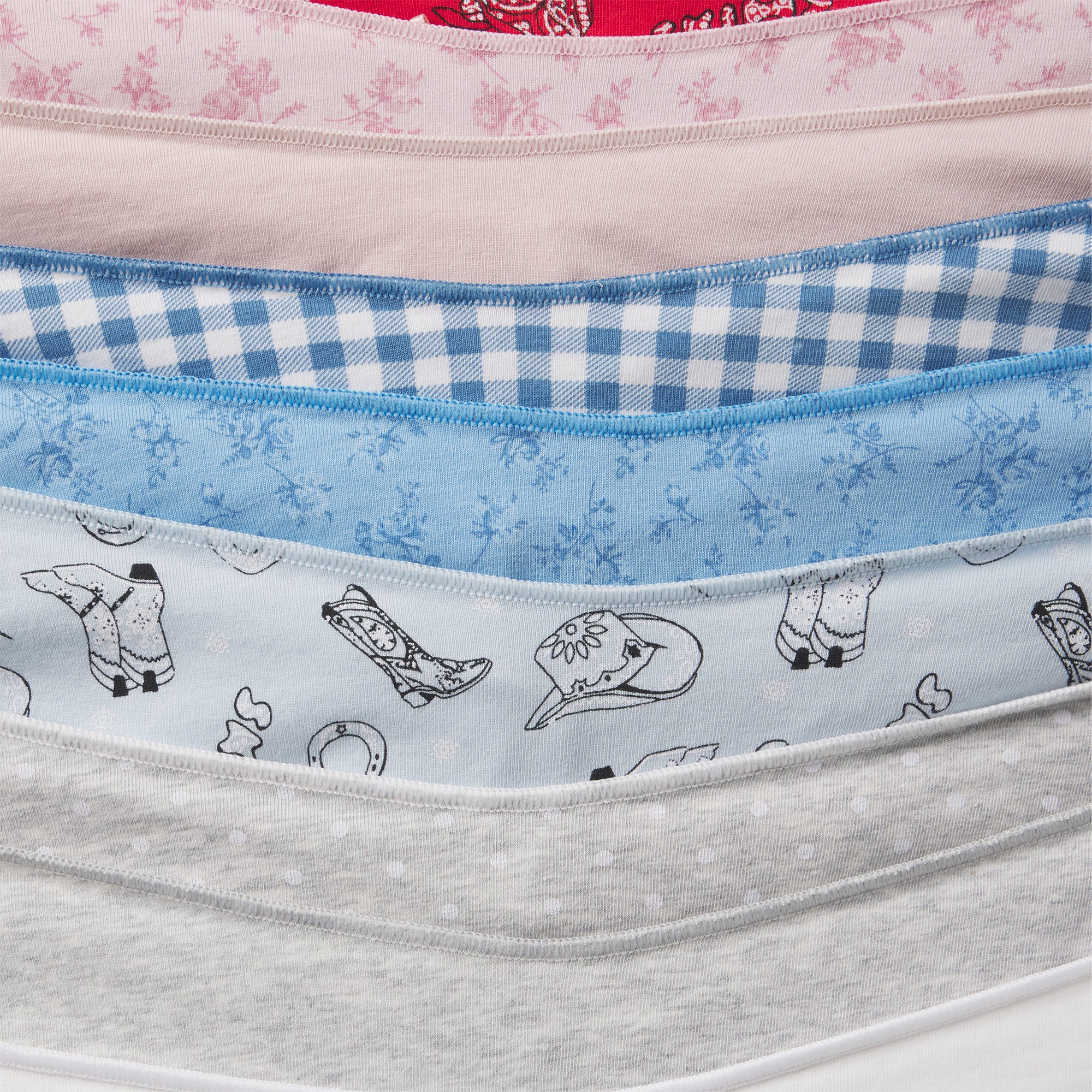 LIGHTWEIGHT COTTON RUCHED BACK HIPSTER 10-PACK | DAINTY FLORAL MULTI - Image 12