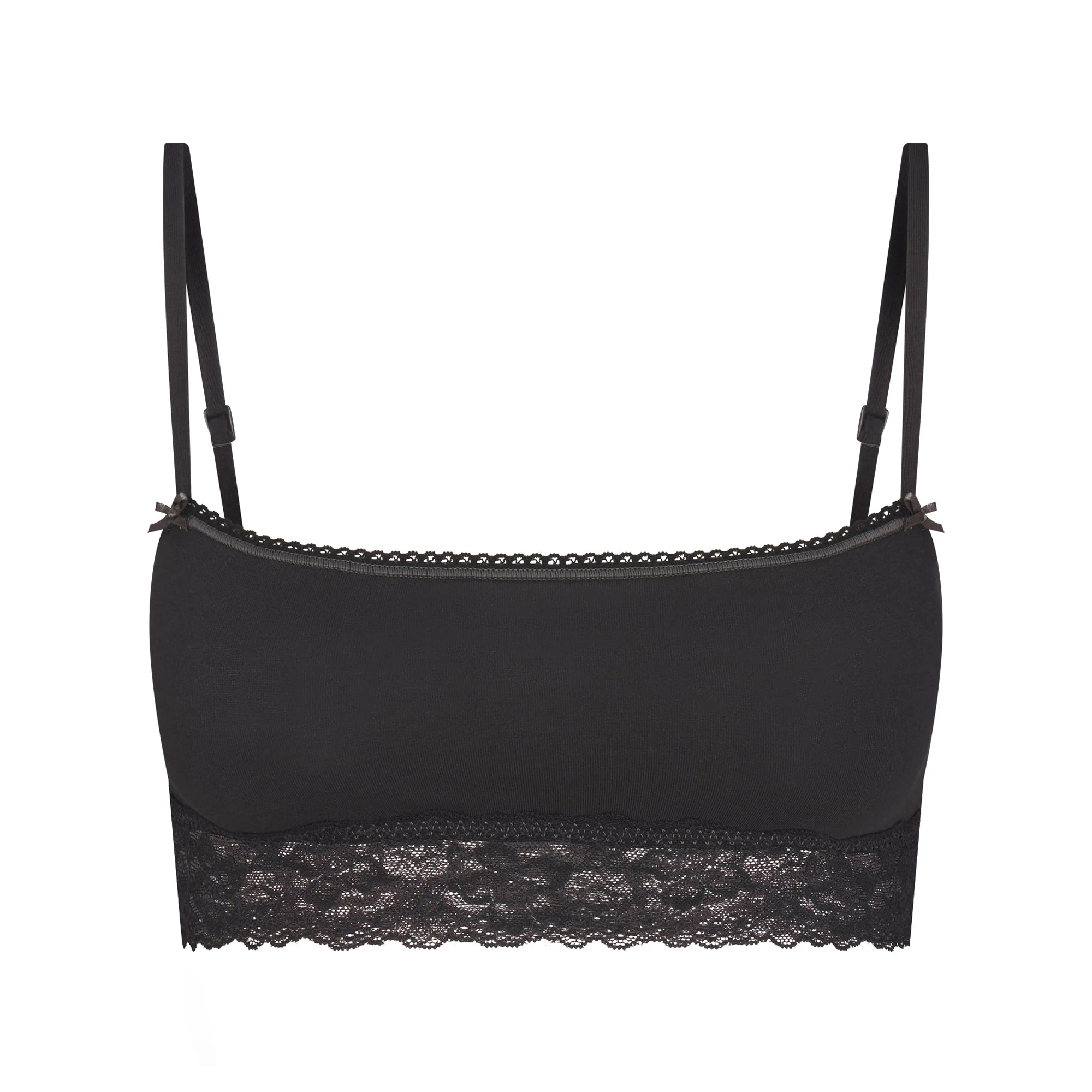 LIGHTWEIGHT COTTON STRAIGHT NECK BRALETTE | SOOT TONAL