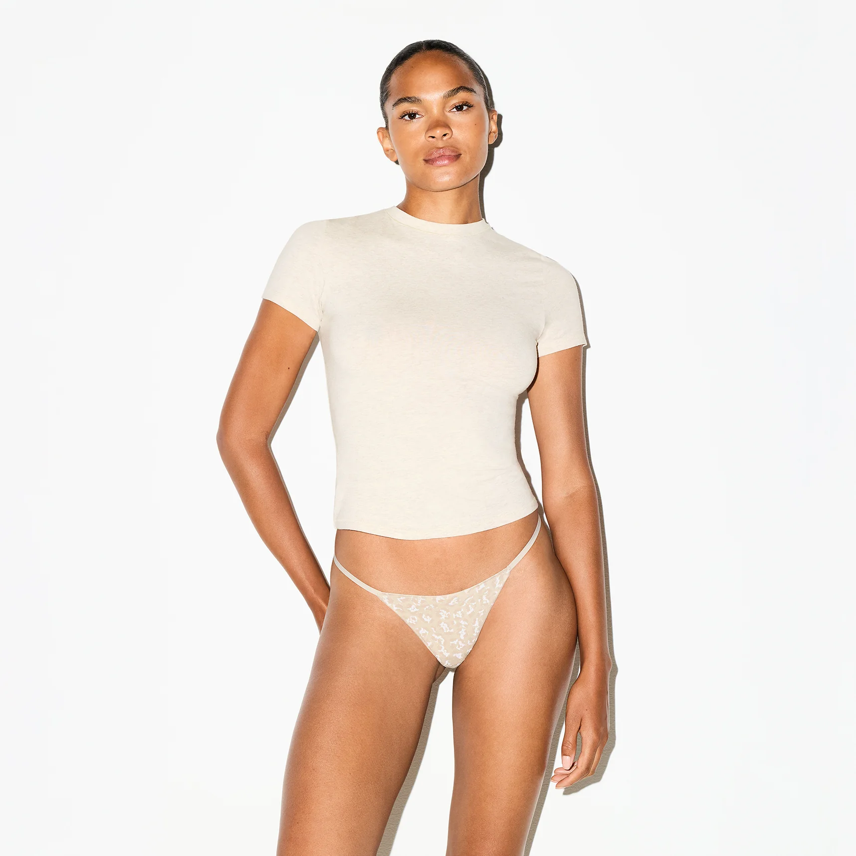 LIGHTWEIGHT COTTON STRING THONG | DELTA LEOPARD - Image 3