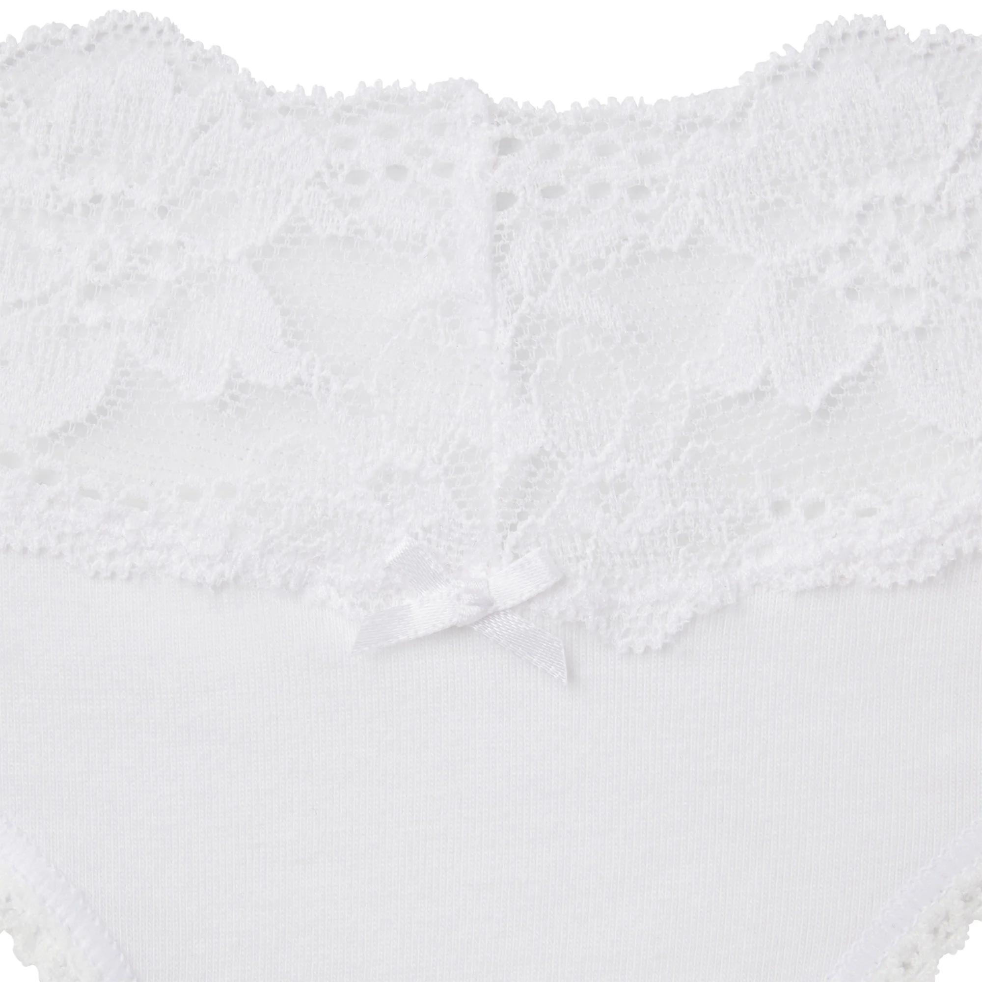 LIGHTWEIGHT COTTON WIDE LACE BRIEF | SNOW - Image 5