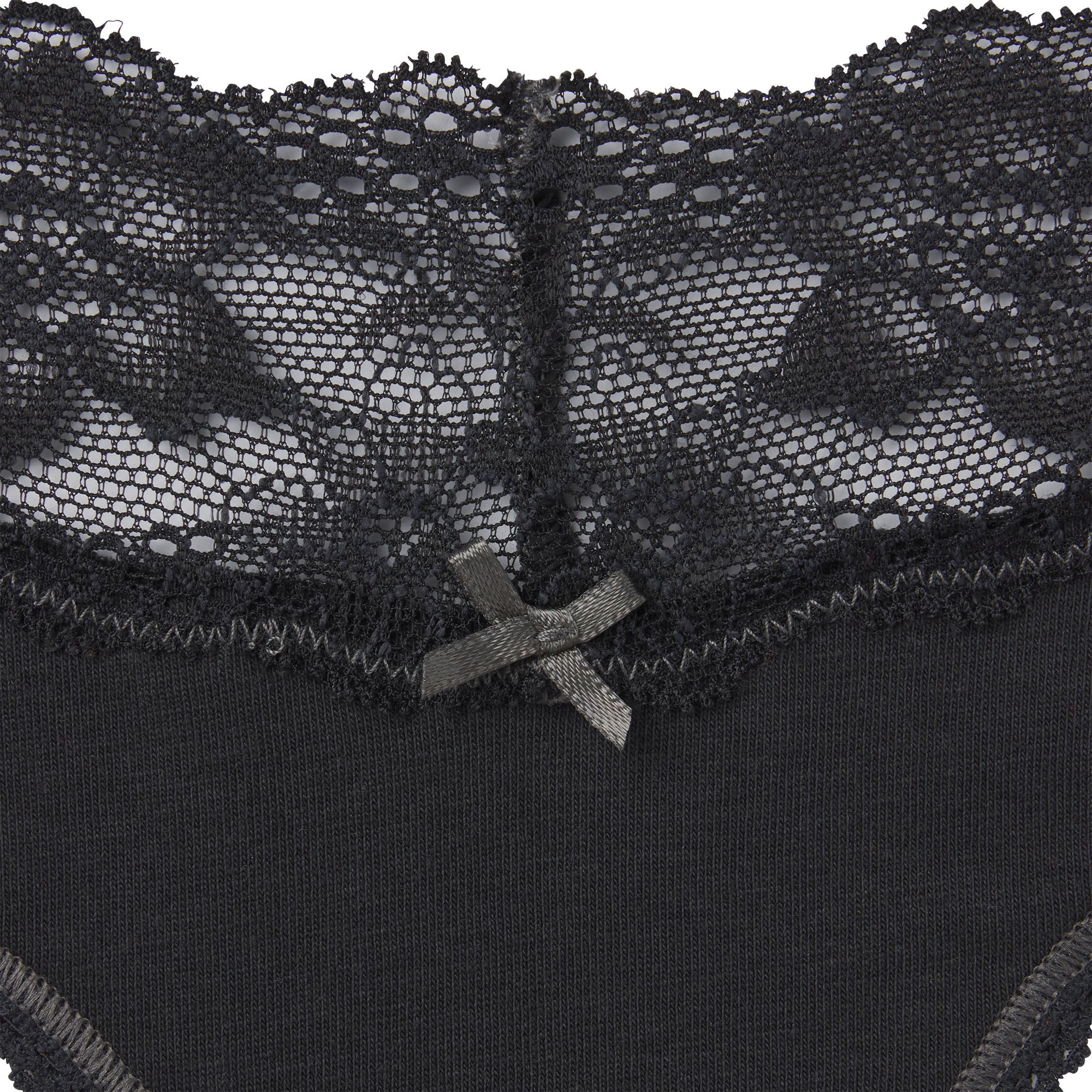 LIGHTWEIGHT COTTON WIDE LACE BRIEF | SOOT TONAL - Image 5