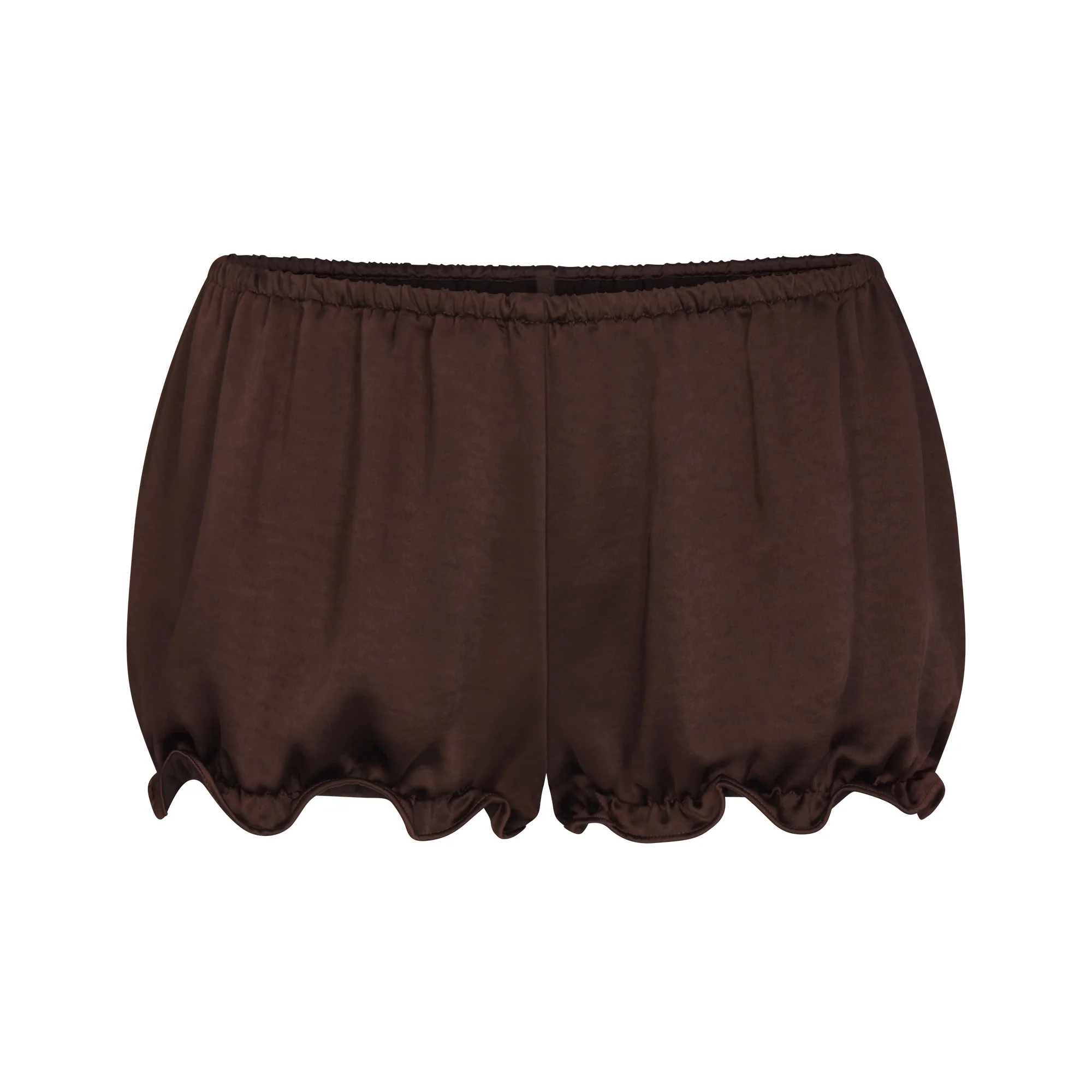 LIGHTWEIGHT SATIN BLOOMER SHORT | ESPRESSO
