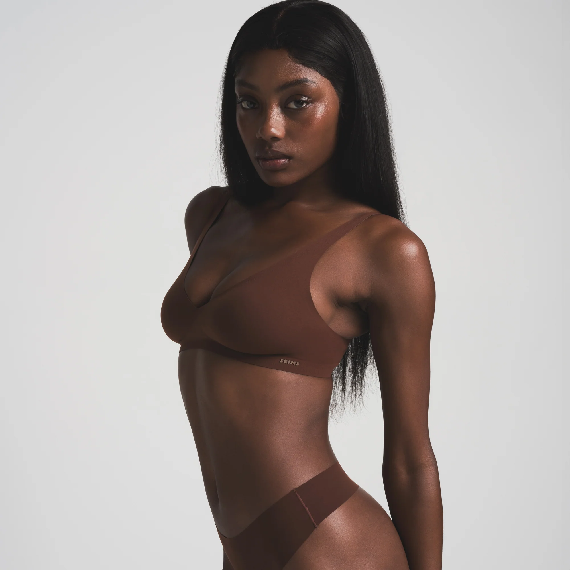 NAKED PLUNGE BRALETTE | COCOA - Image 3