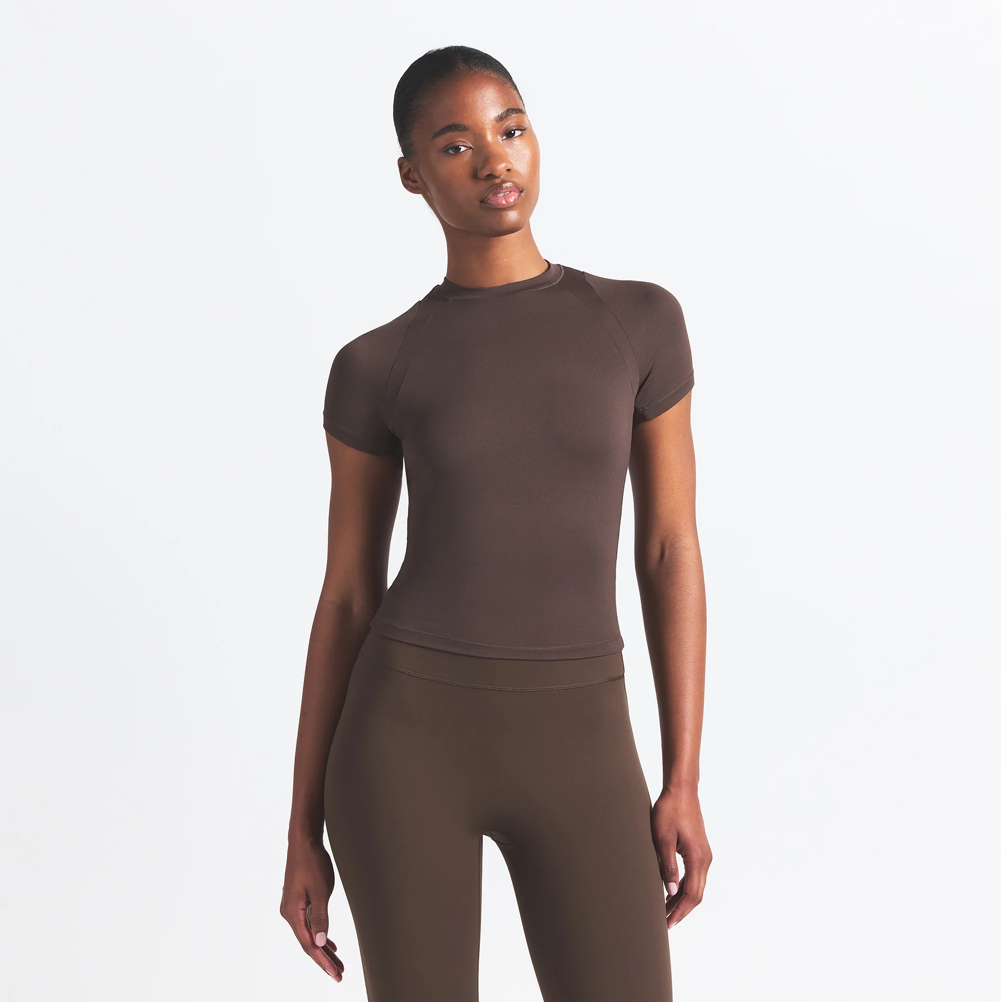 NikeSKIMS AIRY BABY TEE | DARK SEPIA - Image 3