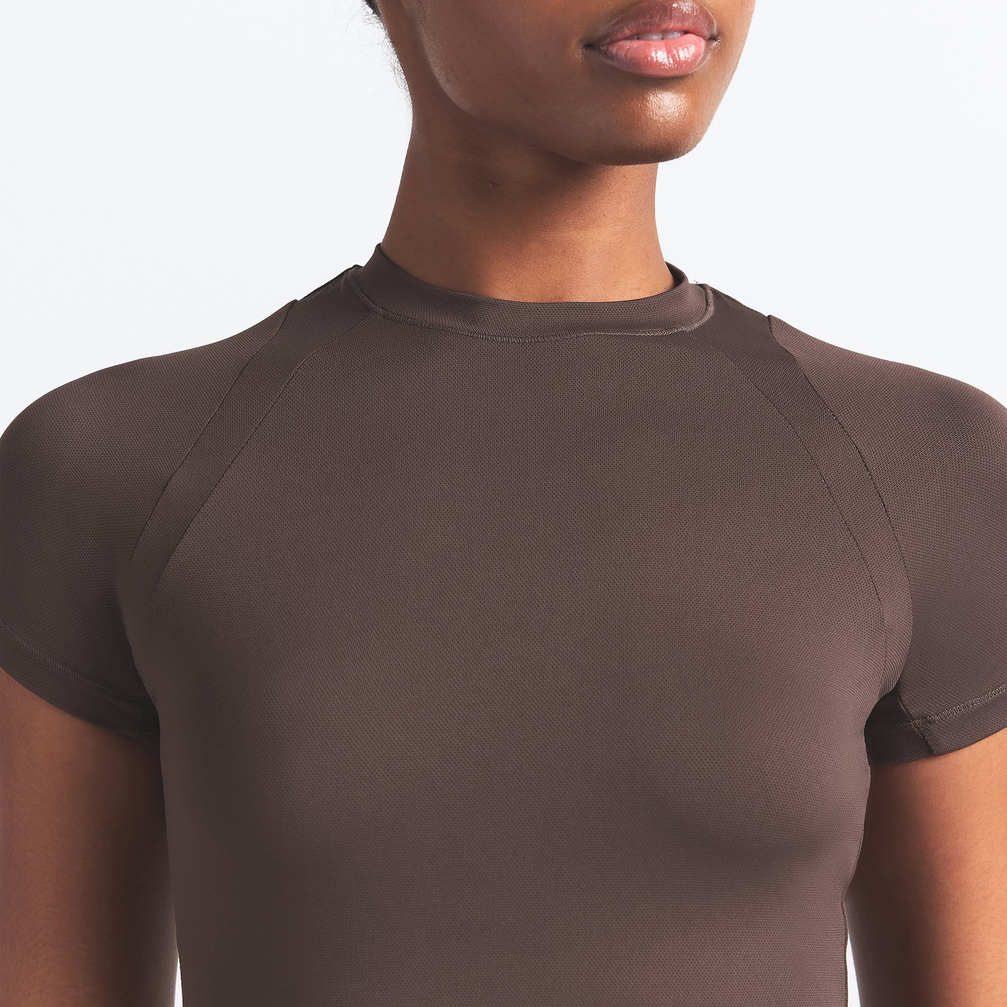 NikeSKIMS AIRY BABY TEE | DARK SEPIA - Image 4