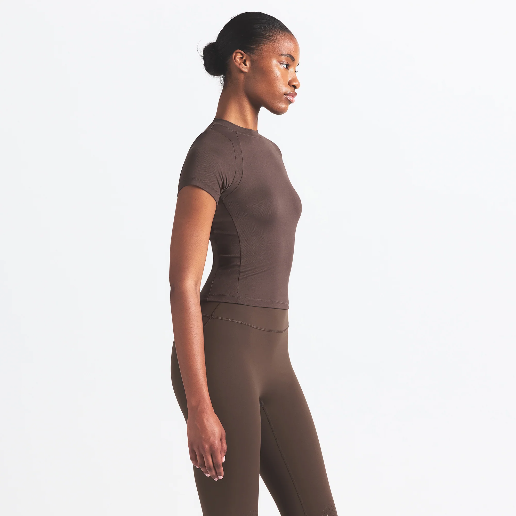 NikeSKIMS AIRY BABY TEE | DARK SEPIA - Image 5