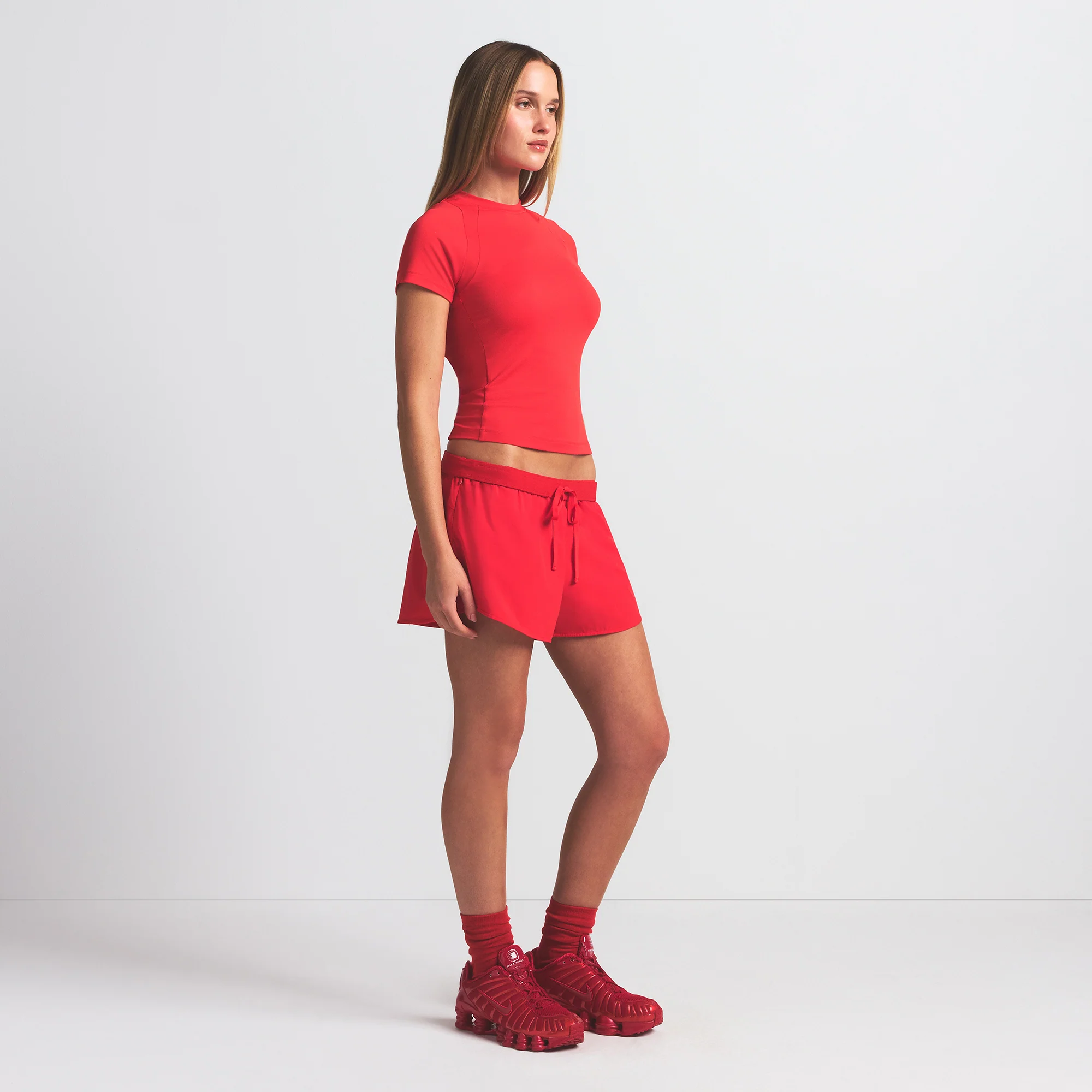 NikeSKIMS AIRY BABY TEE | RUBY - Image 5