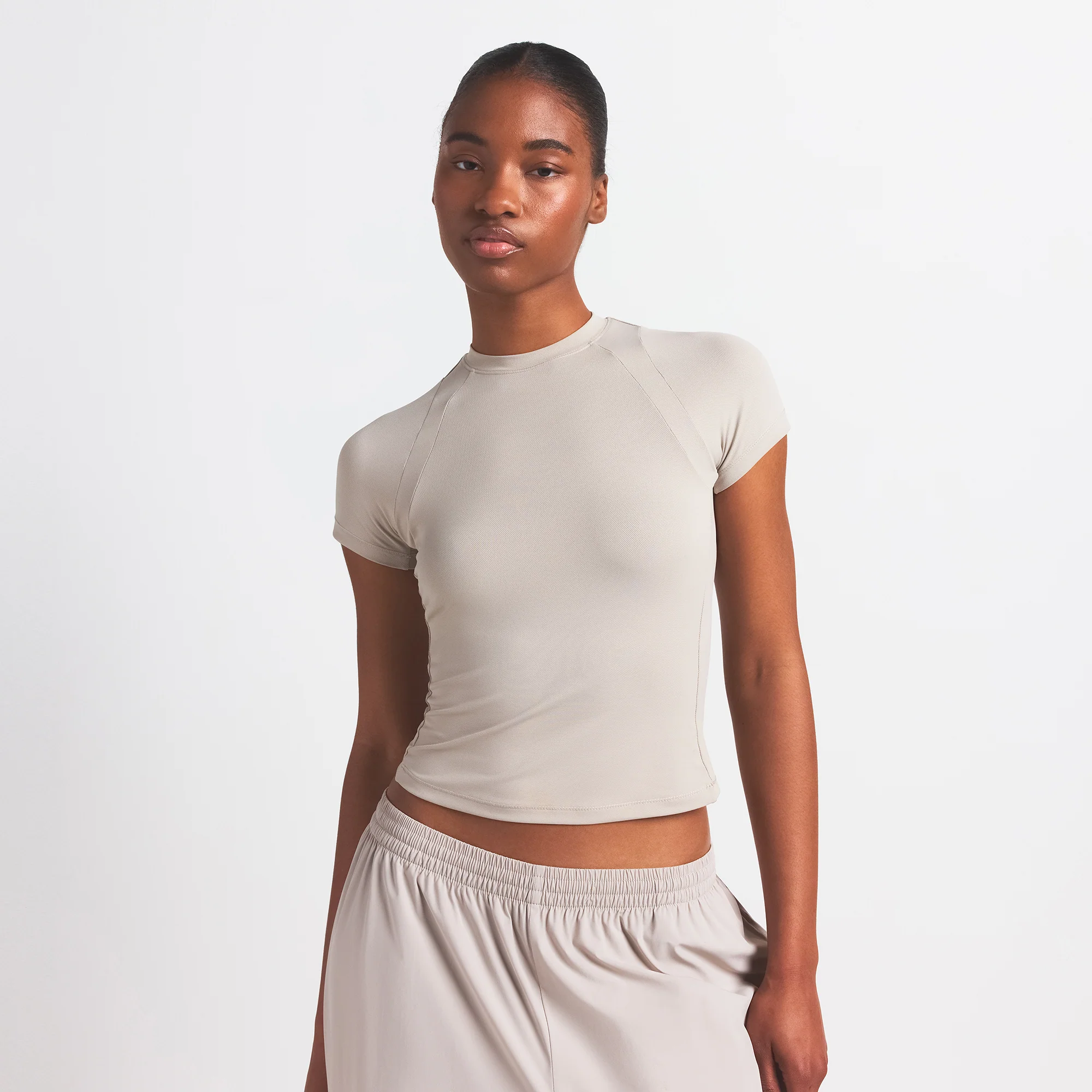 NikeSKIMS AIRY BABY TEE | STONE - Image 5