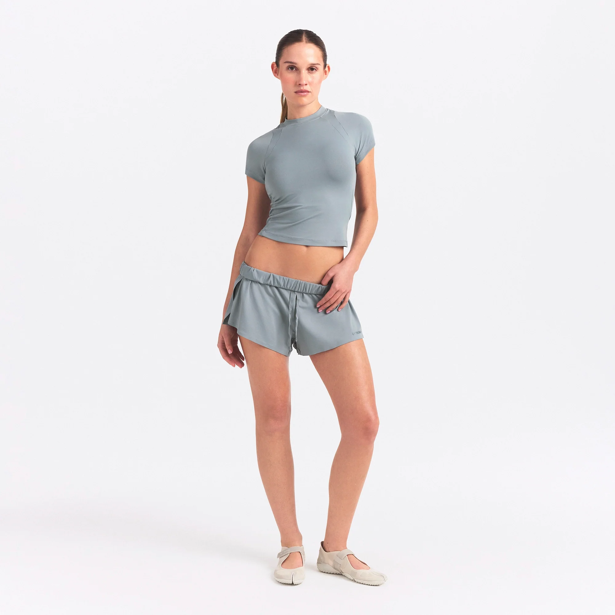 NikeSKIMS AIRY BABY TEE | WASHED PACIFIC - Image 2