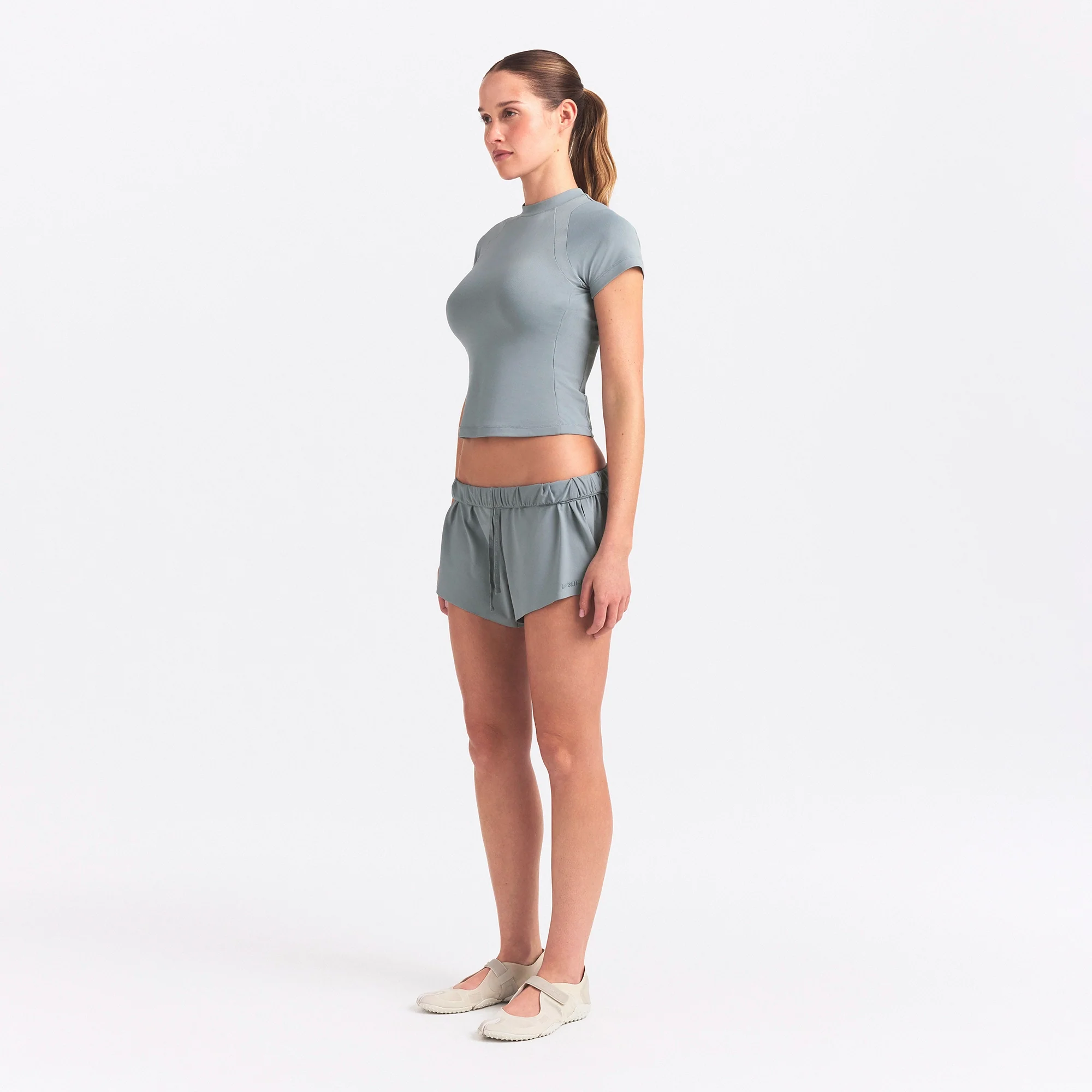 NikeSKIMS AIRY BABY TEE | WASHED PACIFIC - Image 4